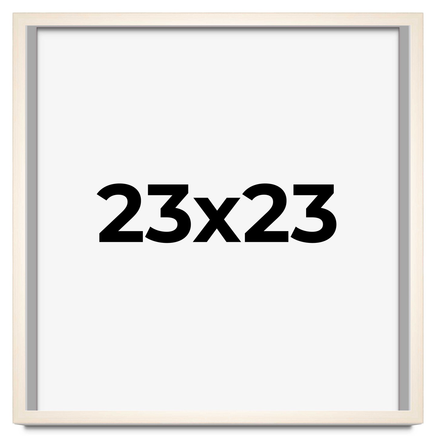 Square Minimalist White Picture Frame - UV Acrylic, Foam Board Backing, Hanging Hardware