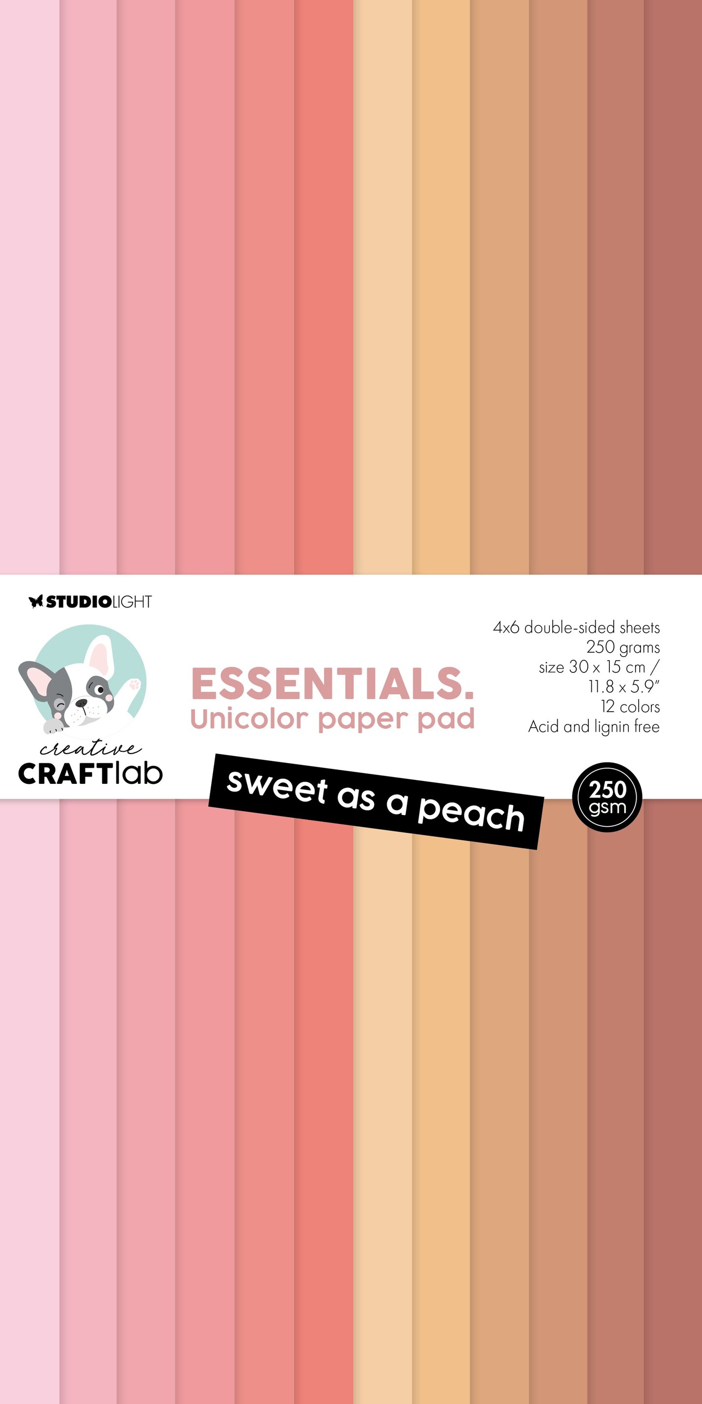 Studio Light Essentials Unicolor Paper Pad 11.8"X5.9" 24/Pkg-Nr. 190 ...