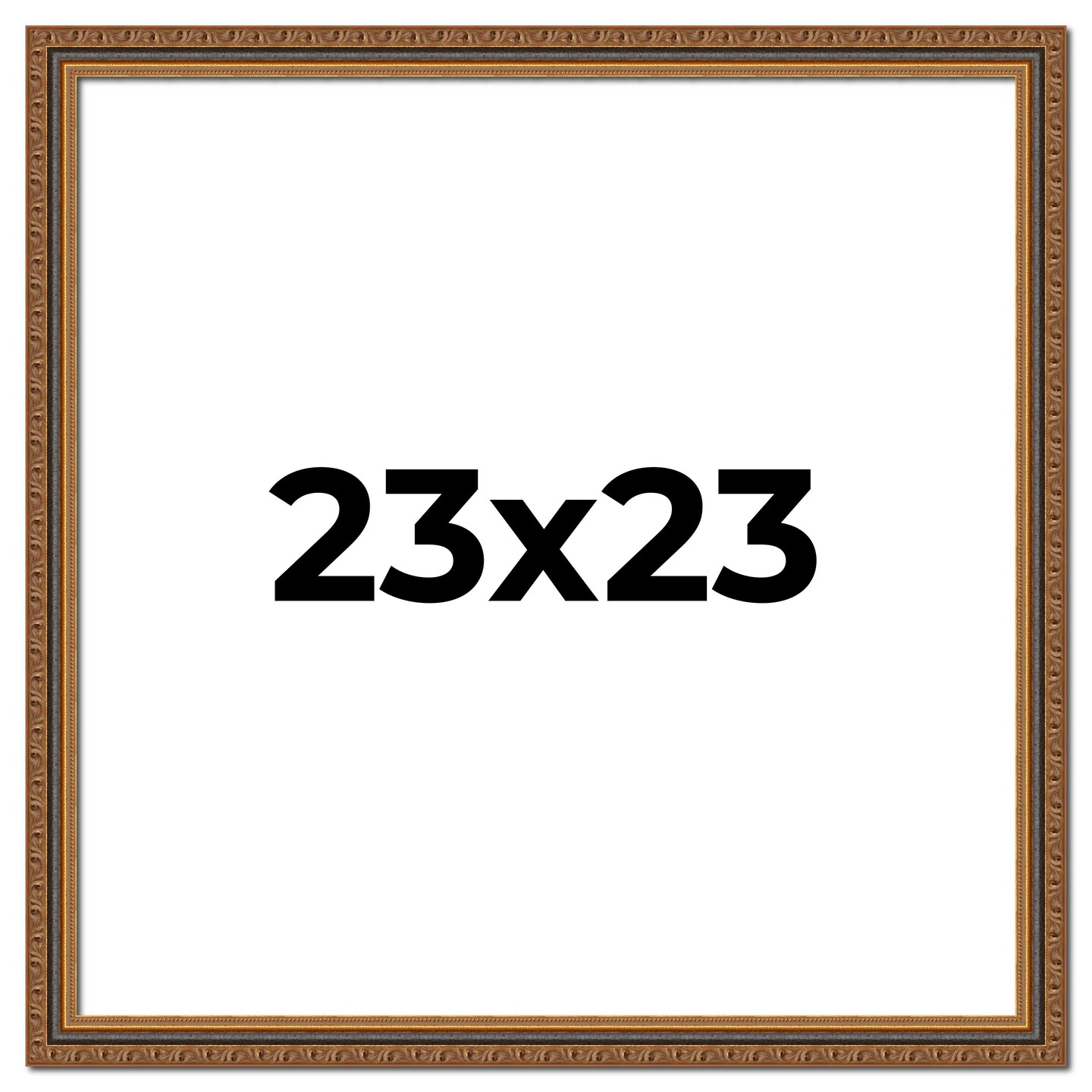 Square Classic Gold Picture Frame - UV Acrylic, Foam Board Backing, Hanging Hardware