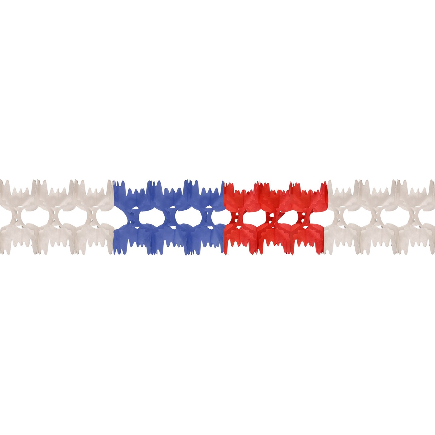 Beistle 7in. x 14Feet 6in. Standard Pageant Garland - Red, White and Blue - 12 Pack