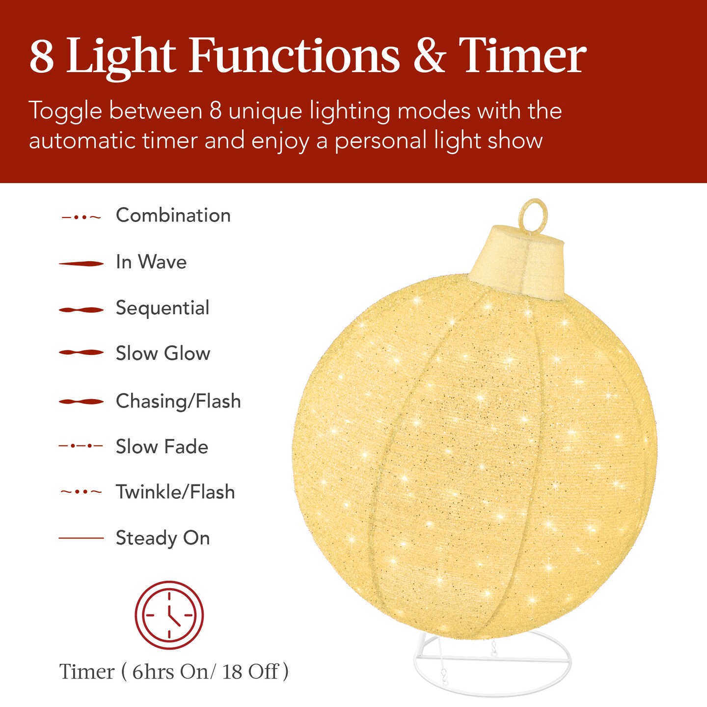 Best Choice Products 2pc Lighted Pop-Up Christmas Ornaments Outdoor Holiday Decoration w/ 180 LED Lights