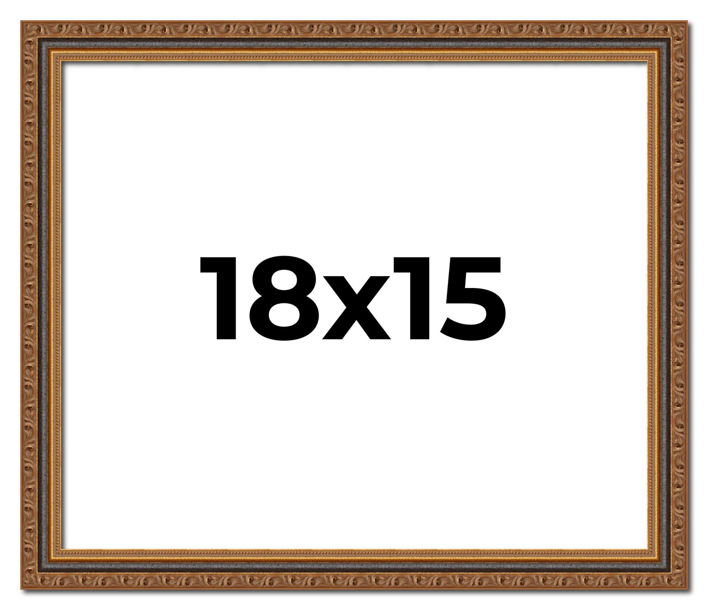 18x15 Classic Gold Picture Frame - UV Acrylic, Foam Board Backing, Hanging Hardware