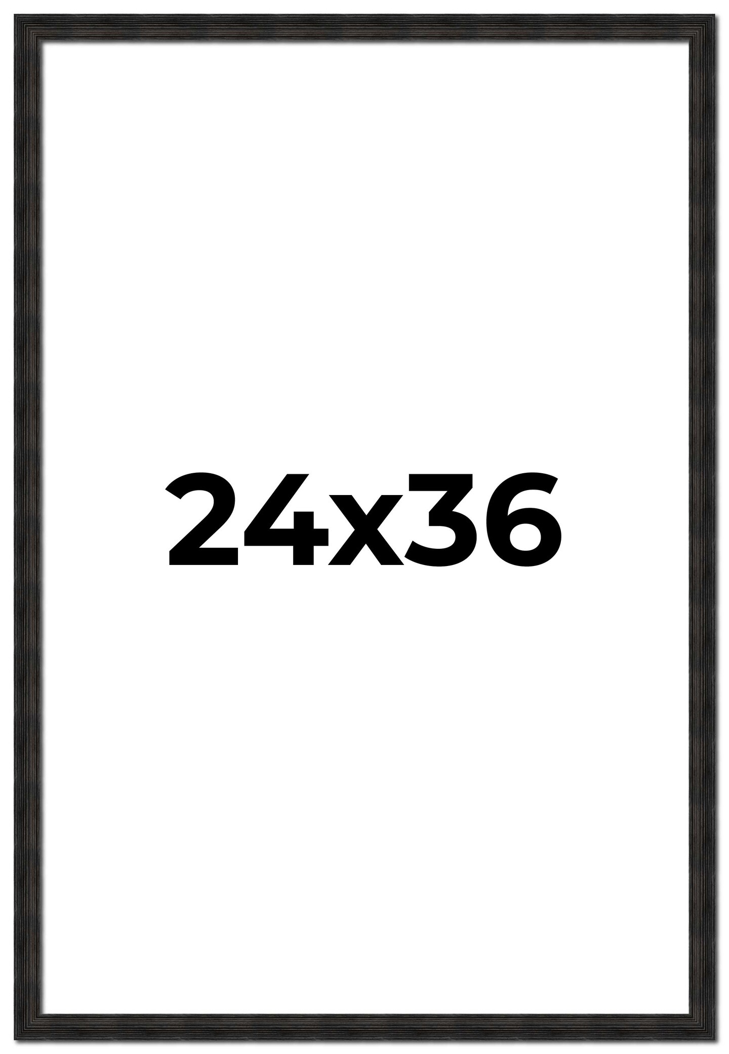 24x36 Thin Barnwood Picture Frame with UV-Resistant Acrylic & Acid Free Backing, Available in 2 Paint Finishes - Grey and Black