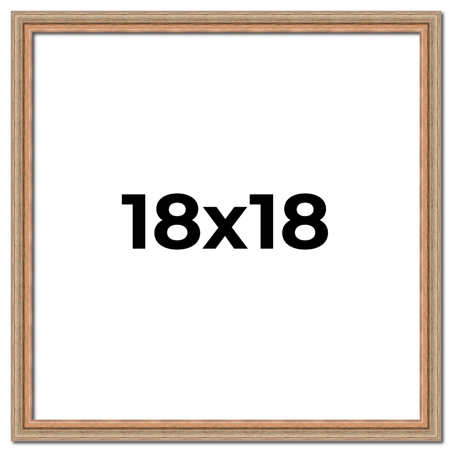 Square Deco Brown Picture Frame - UV Acrylic, Foam Board Backing, Hanging Hardware