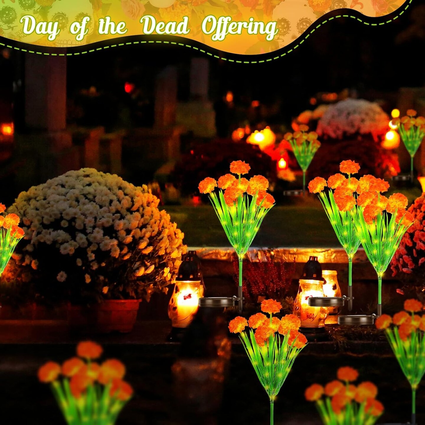 Marigold Flowers Heads Outdoor Waterproof