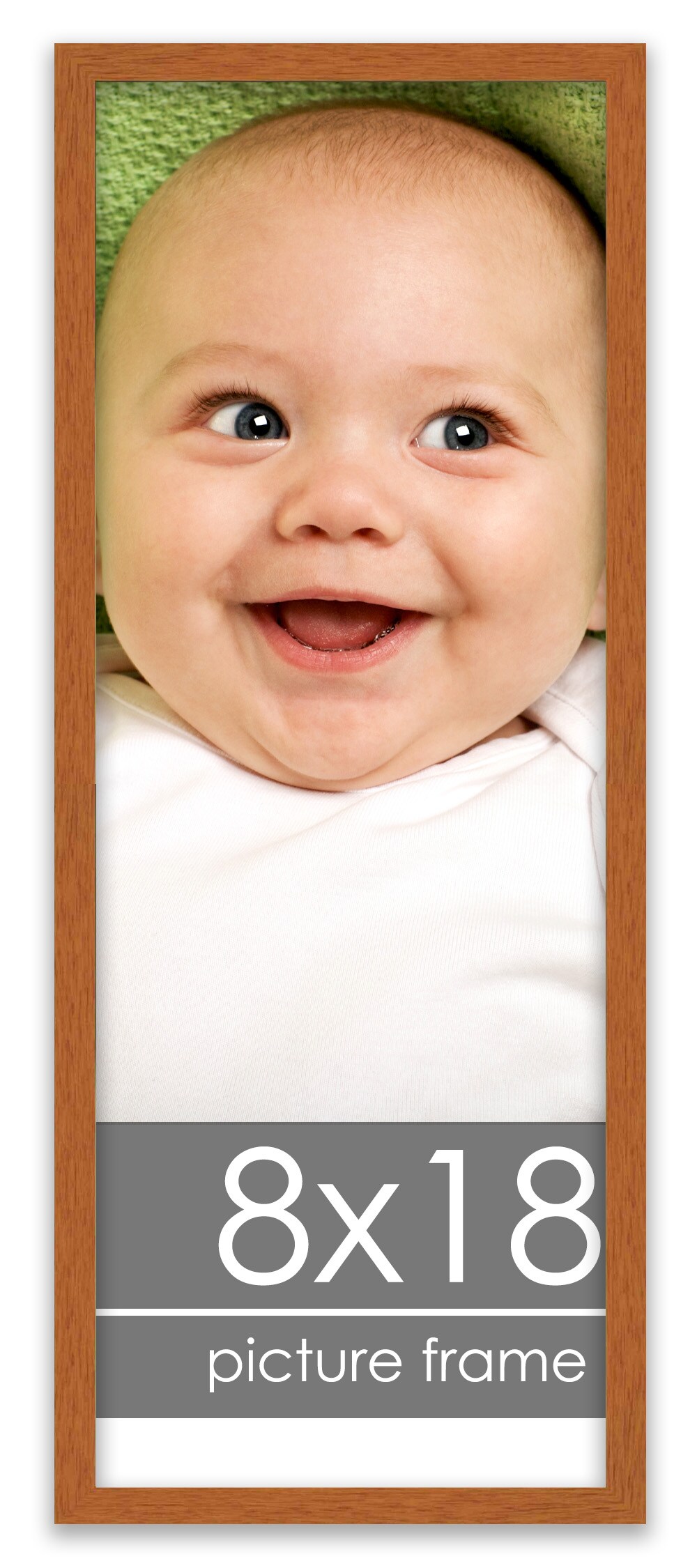 Panoramic Modernist Brown Picture Frame - UV Acrylic, Foam Board Backing, Hanging Hardware