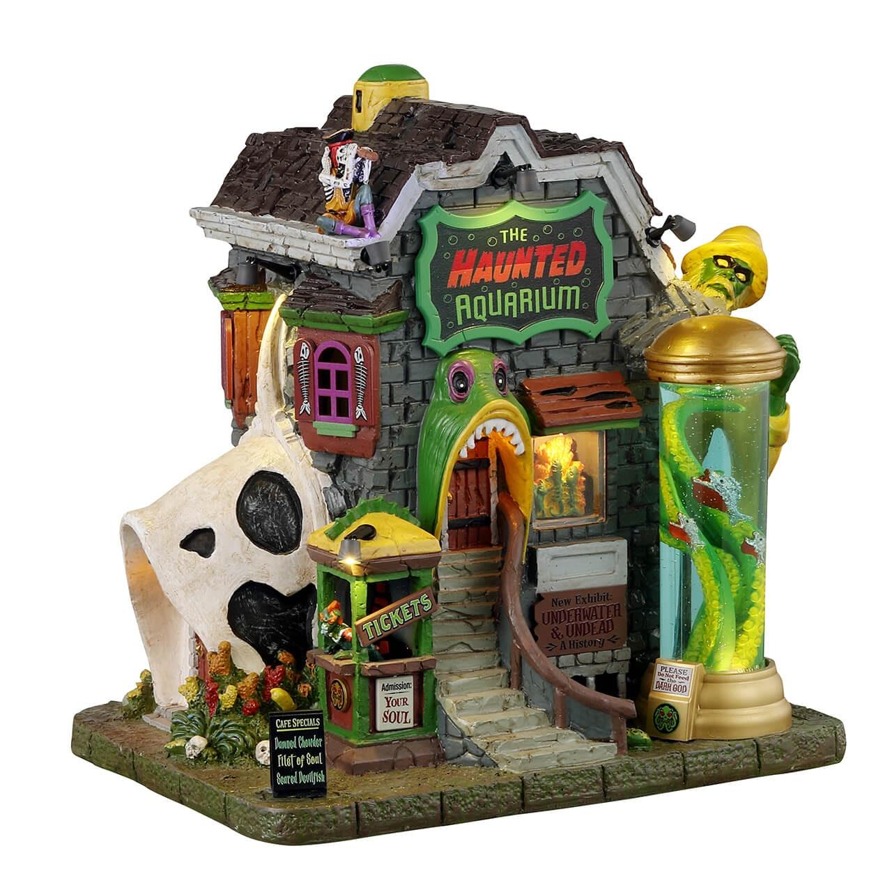 Lemax Spooky Town Halloween Village Haunted Aquarium Building