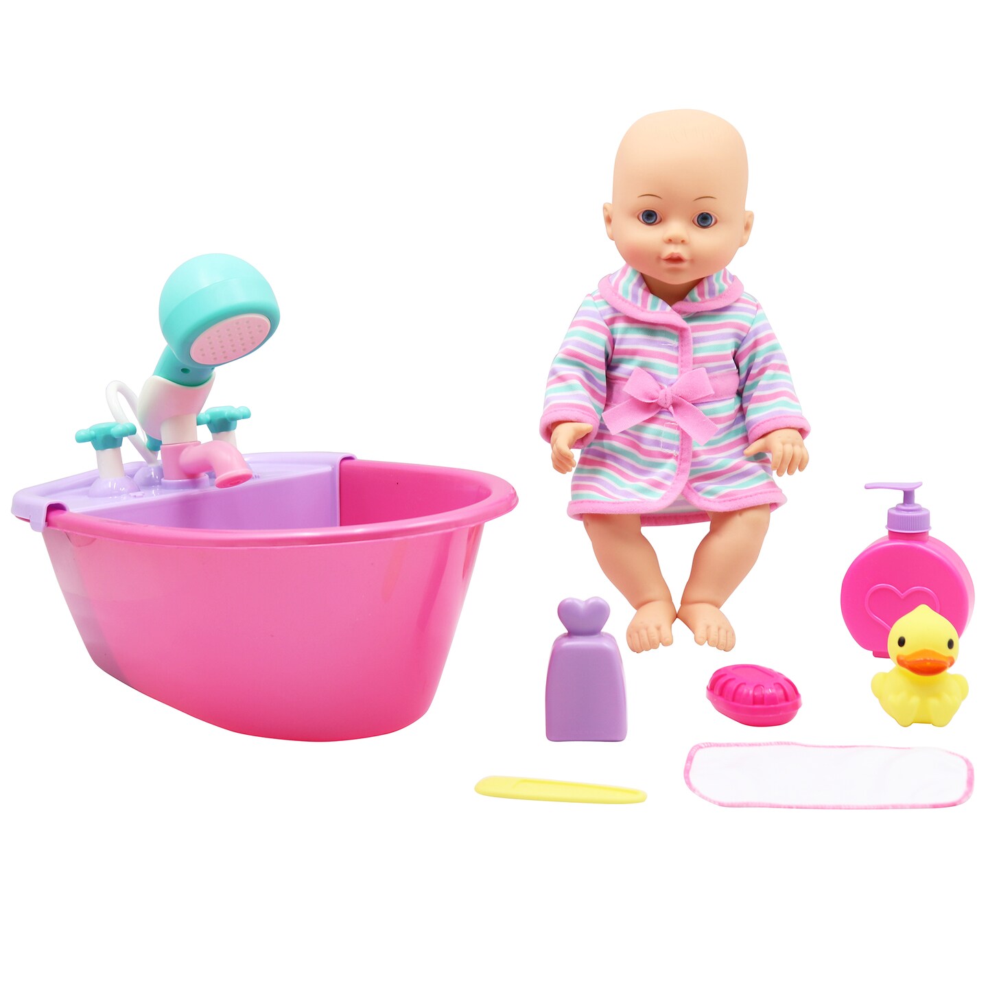 Dream Collection: Bath Time Fun Set w/ 14&#x22; Baby Doll - Gi-Go Dolls, Kids Playset, Ages 3+