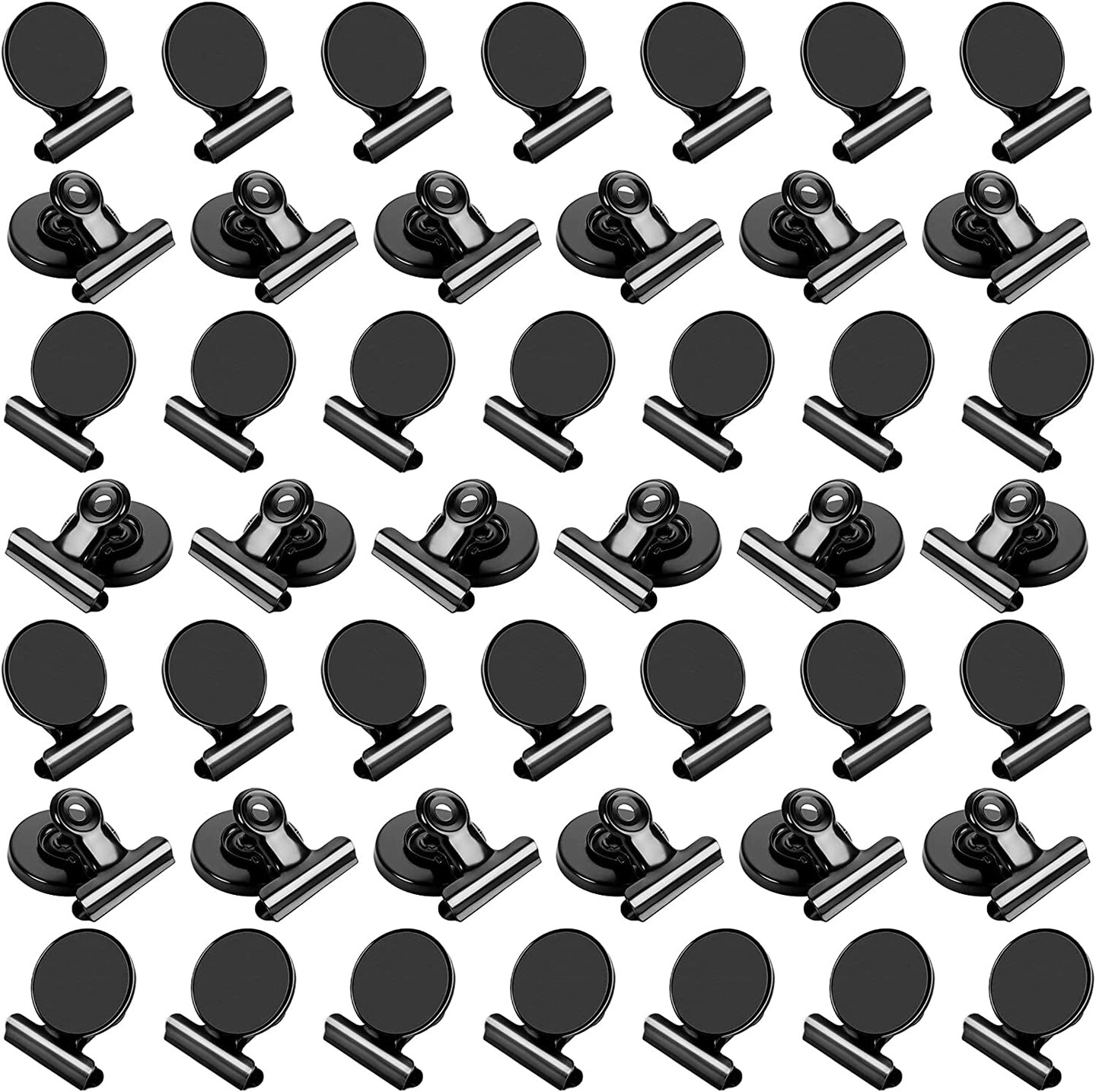 50 Pack Black Magnetic Clips Fridge Magnets with Clips, Refrigerator Magnets Clips, Magnet Clips for Whiteboard on Home&#x26; Office
