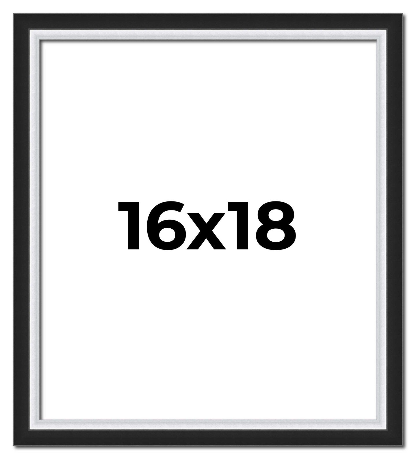 Flat Silver Picture Frame - UV Acrylic, Foam Board Backing
