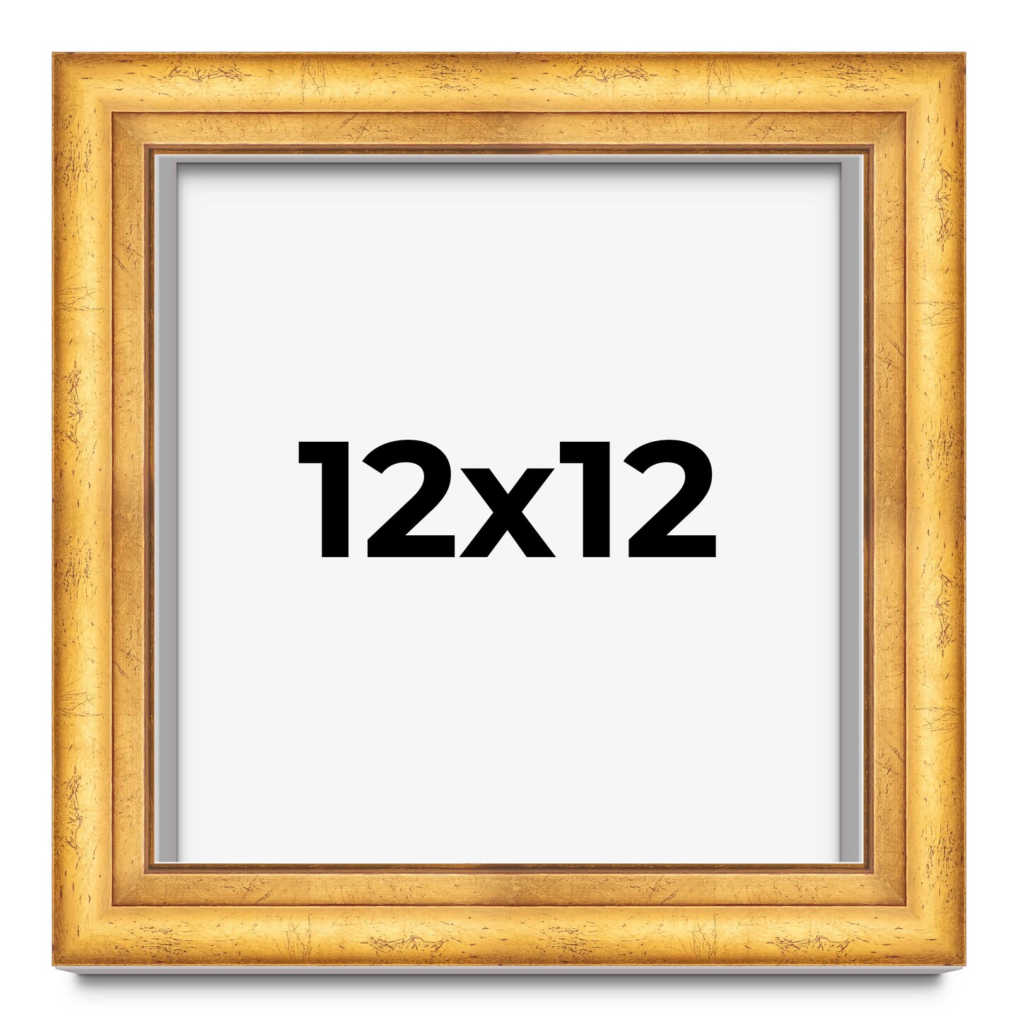 12x12 Deep Shadow Box Picture Frame with UV-Resistant Acrylic &#x26; Acid Free Backing, Available in 4 Finishes - Gold, Silver, Brown, White
