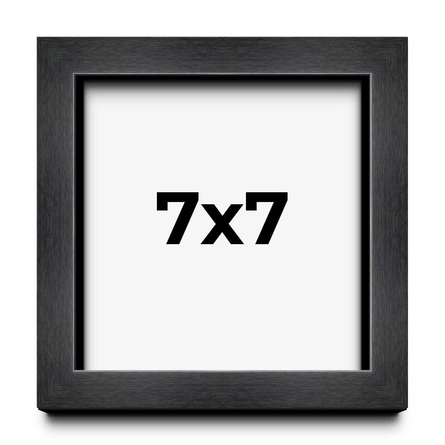 Square Shadow Box 3/4" Depth Grey Picture Frame - UV Acrylic, Backing, Hanging Hardware