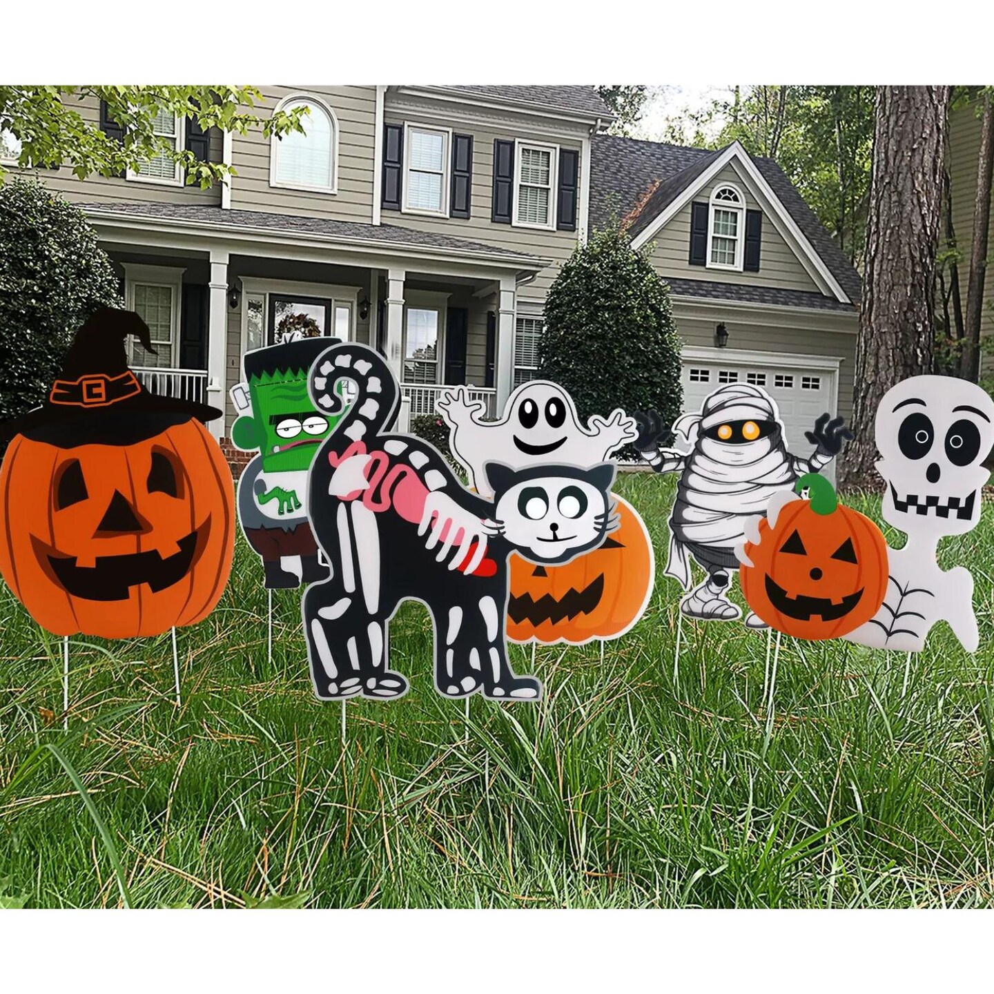 Kitcheniva 6 Pcs Halloween Yard Sign Stakes Outdoor Props