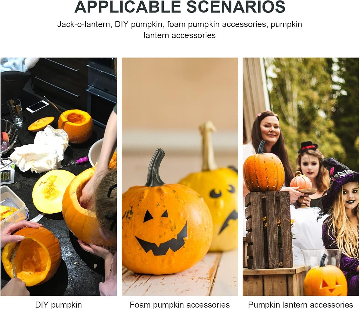 24pcs Fake Pumpkin Stems DIY Halloween Pumpkin Decoration Jack- o- Lantern Faux Harvest Thanksgiving Pumpkins for Halloween Thanksgiving Fall Decoration