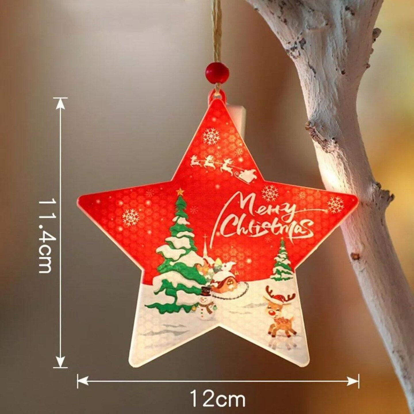 Kitcheniva Christmas Tree Hanging Ornaments With LED 11.5cm