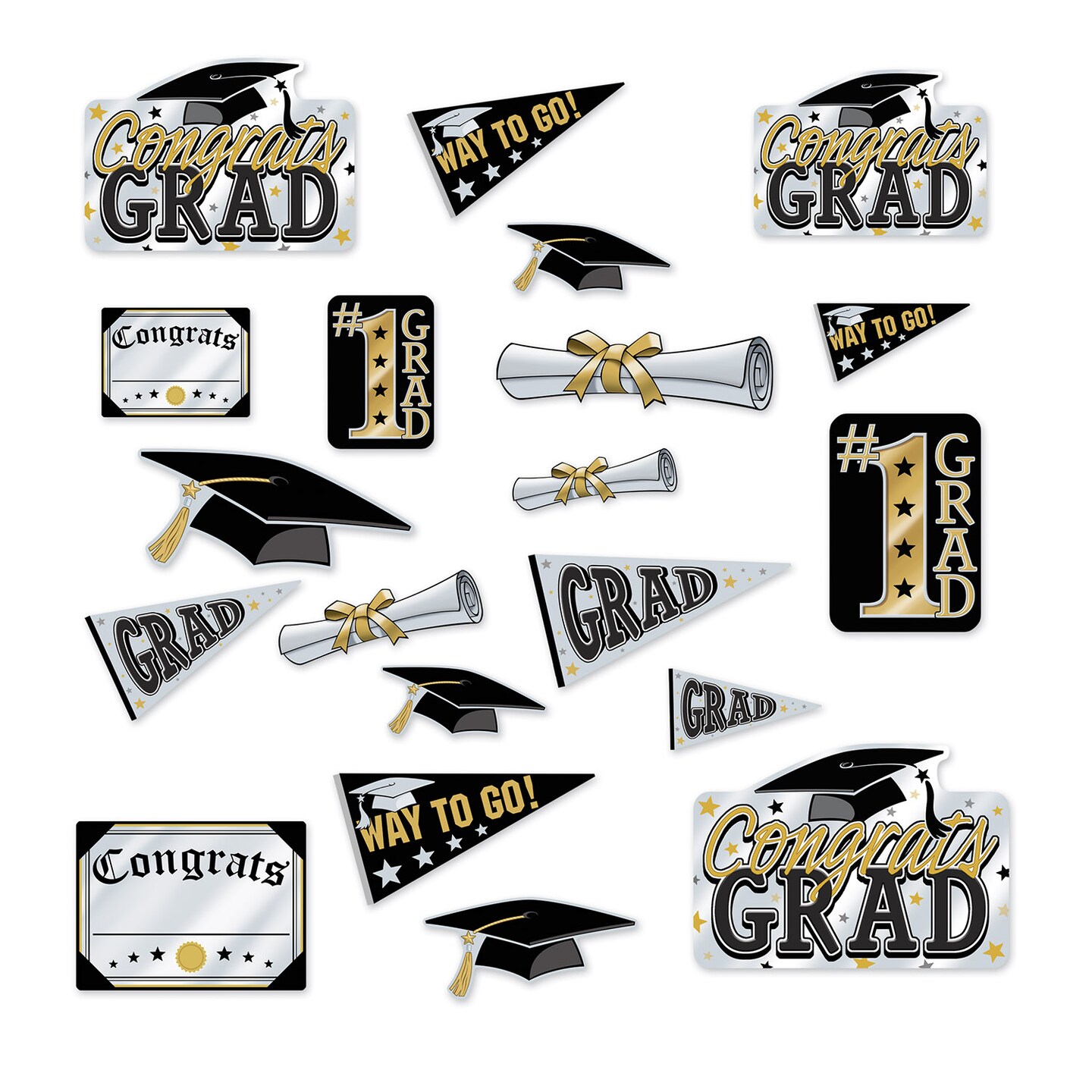 Beistle 6in.-13in. Graduation Cutout - 12 Pack