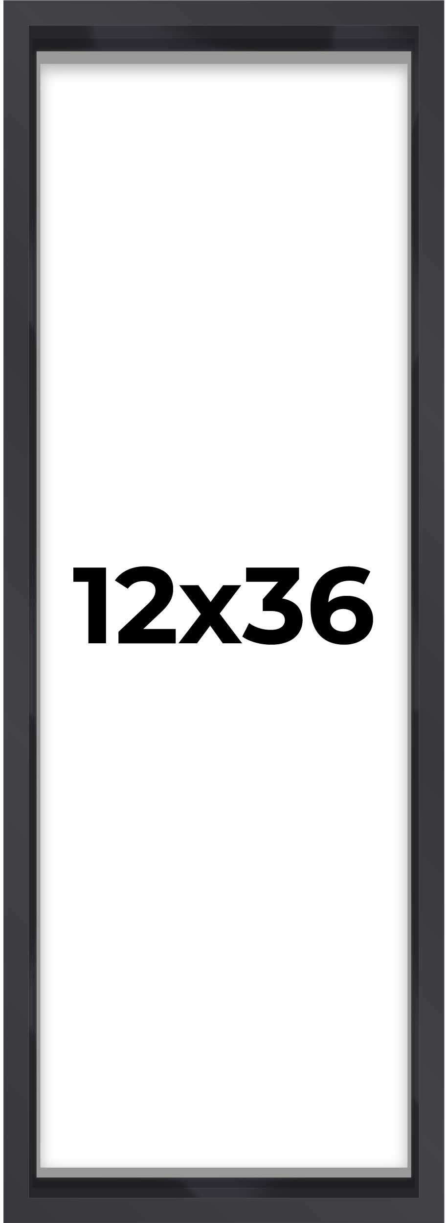 Panoramic Shadow Box 3/4" Depth Black Picture Frame - UV Acrylic, Backing, Hanging Hardware