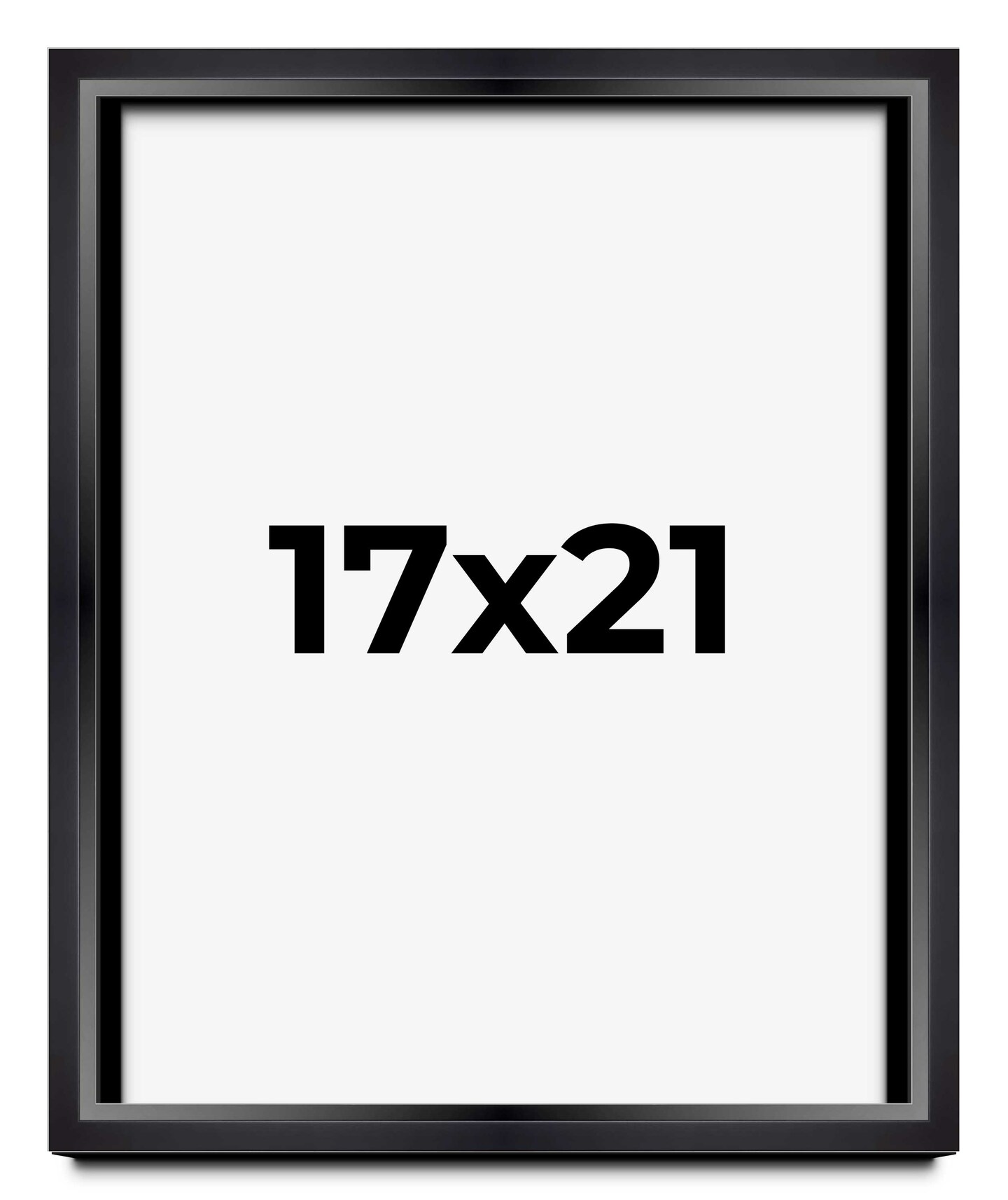 Modern Shadow Box 1.5" Depth Black Picture Frame - UV Acrylic, Backing, Hanging Hardware