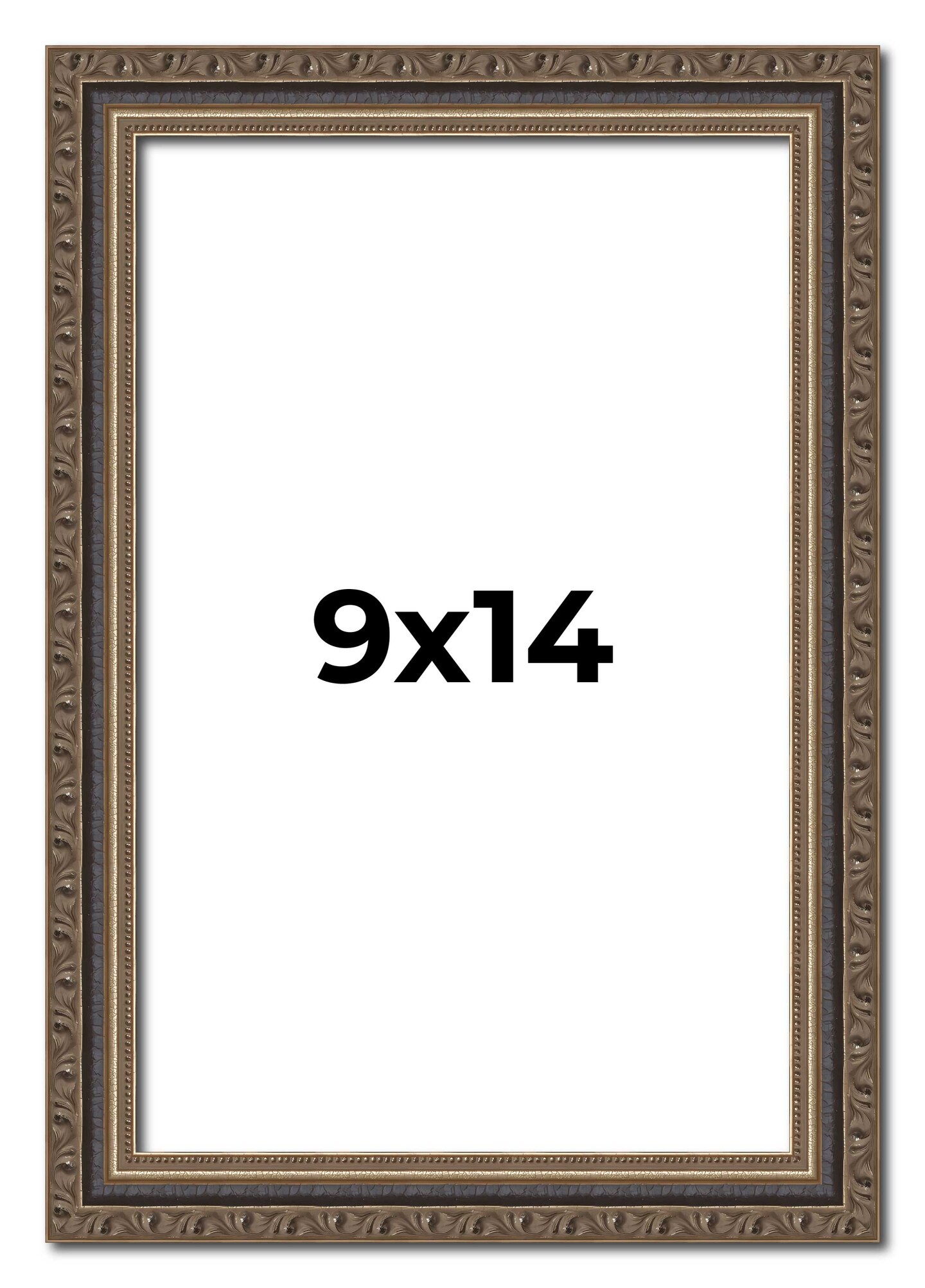 Photo Size Sculpted Silver Picture Frame - UV Acrylic, Foam Board
