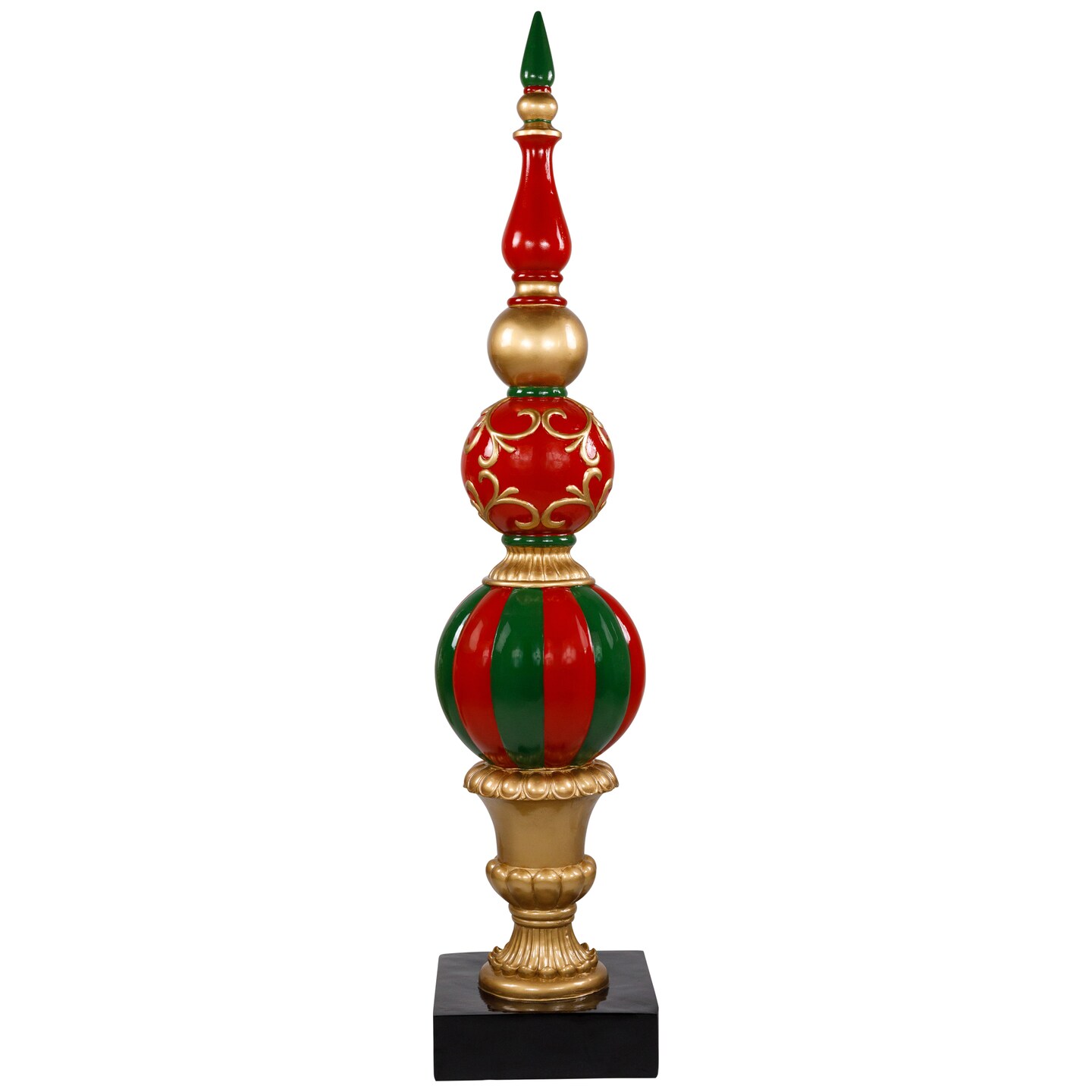 Northlight Commercial Size Ball Finial Christmas Decoration 48" - Gold and Red