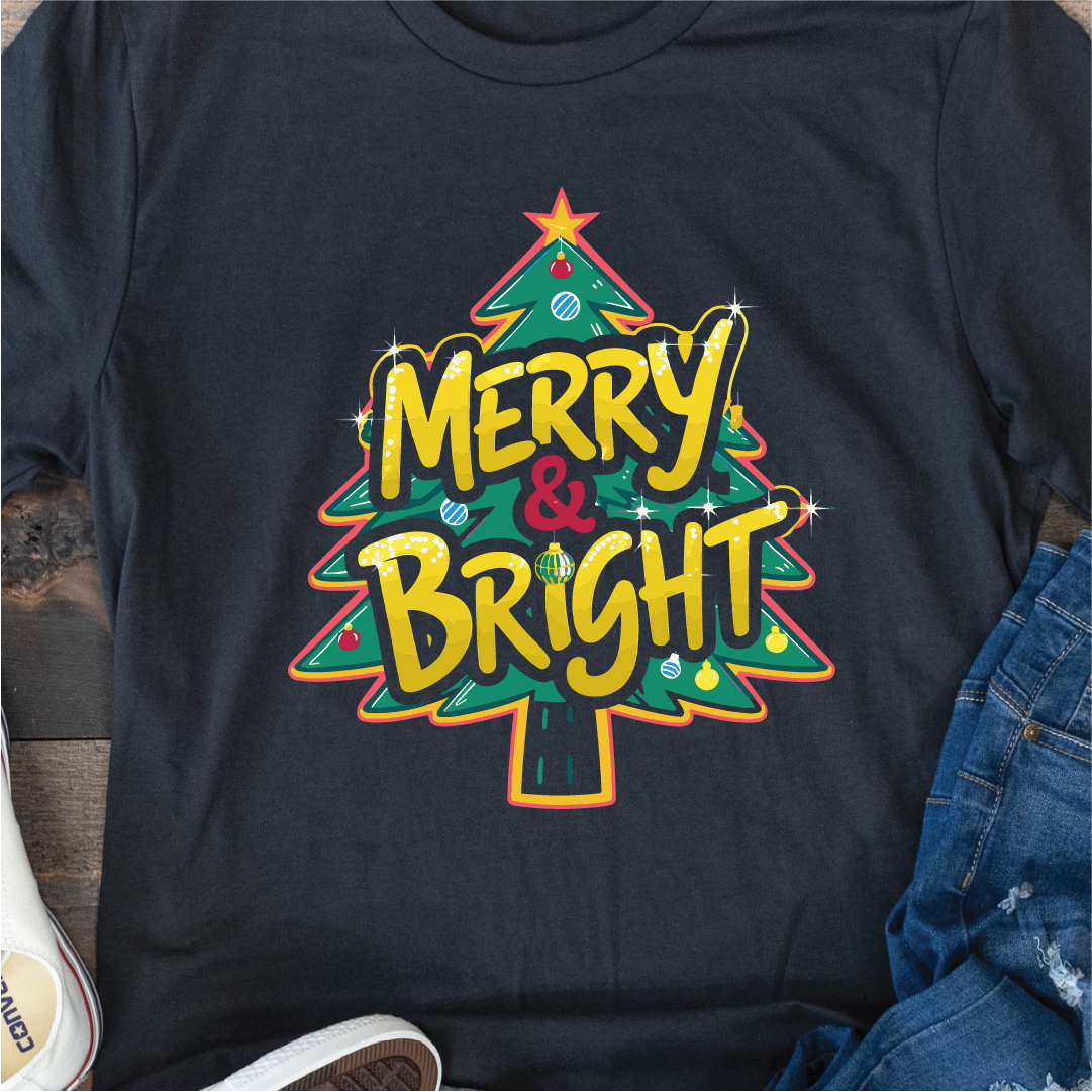 Merry and Bright shirt Christmas Spirit Shirt MakerPlace by Michaels
