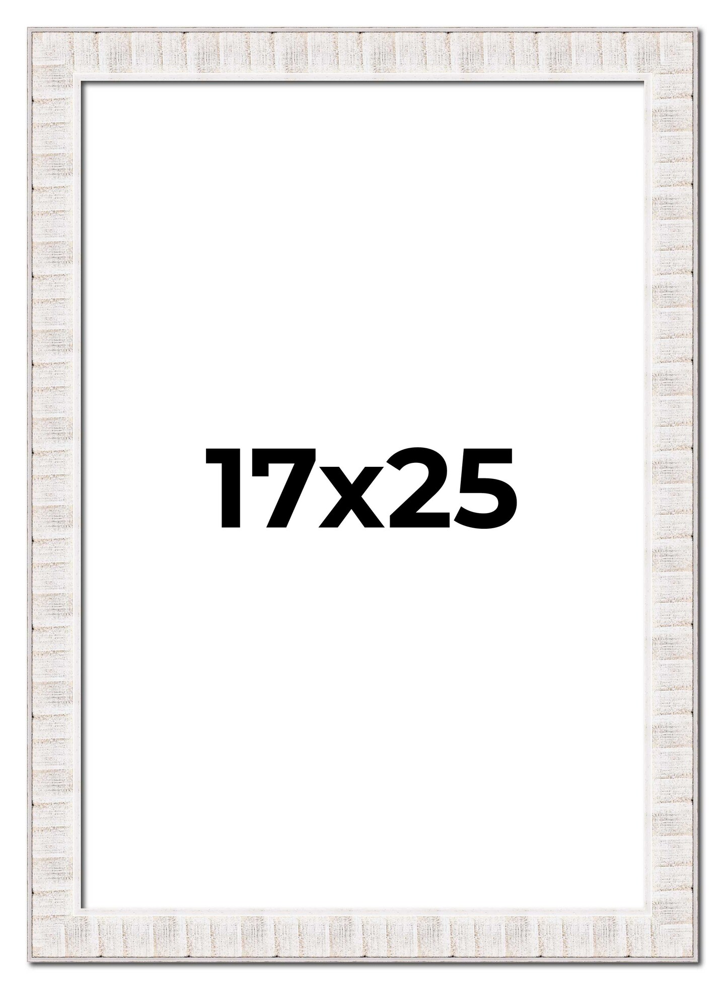 Sculpted White Picture Frame - UV Acrylic, Foam Board Backing, Hanging Hardware