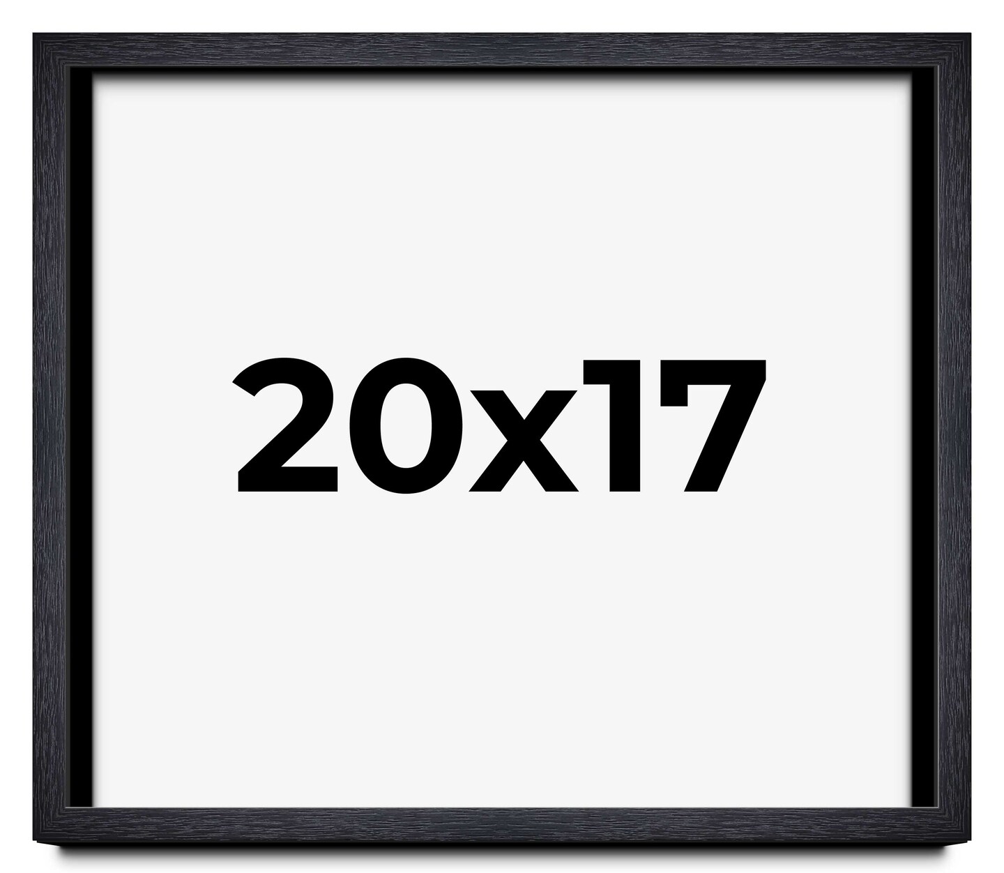 17x20 Shadow Box 1" Depth Picture Frame with UV-Resistant Acrylic & Acid Free Backing, Available in 3 Finishes - Black, Grey, White