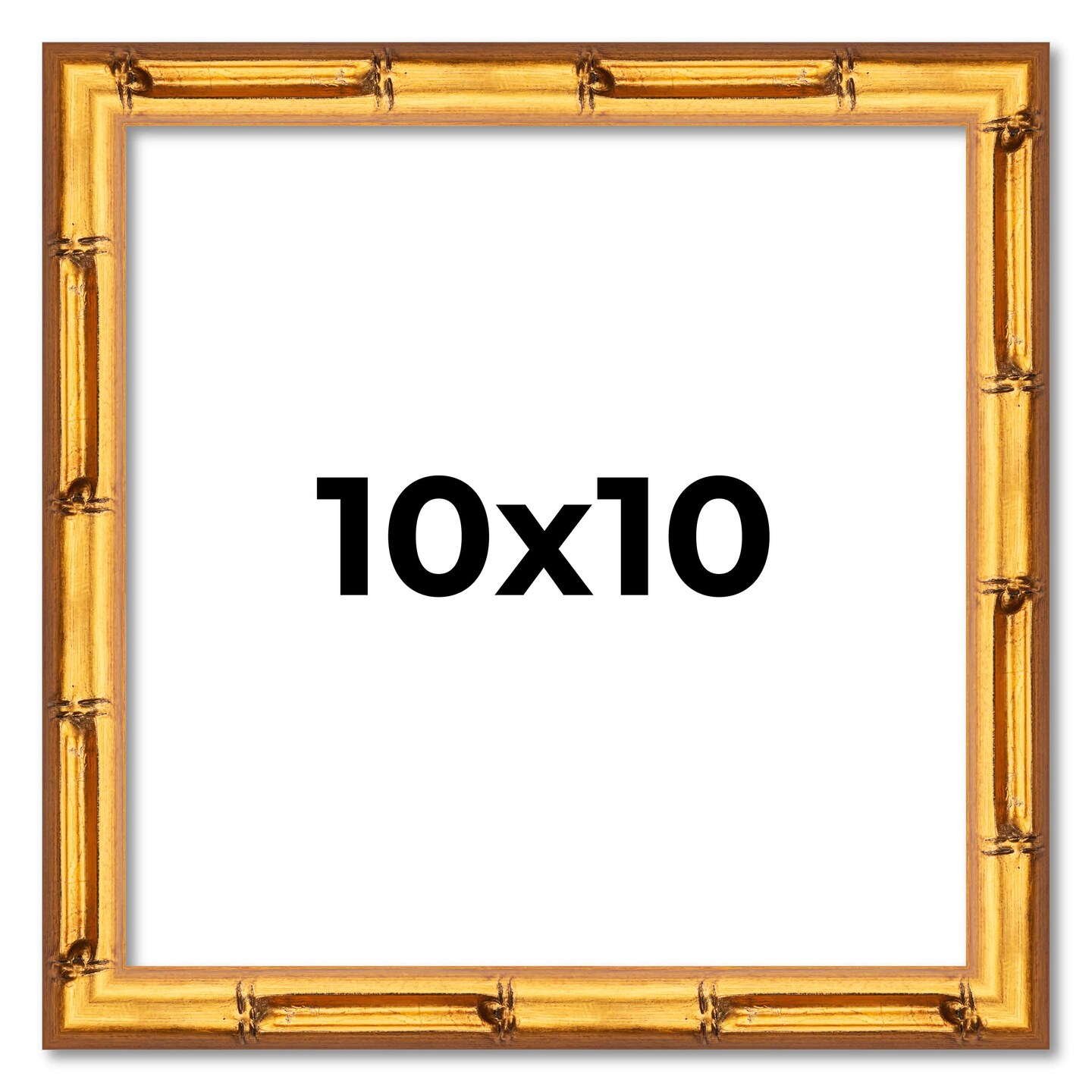 10x10 Bamboo Picture Frame with UV-Resistant Acrylic &#x26; Acid Free Backing, Available in  4 Finishes - Brown, Black, Gold, and Natural