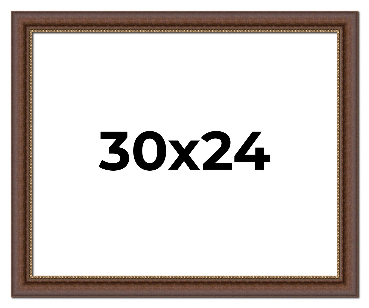 24x30 Traditional Picture Frame with UV-Resistant Acrylic &#x26; Acid Free Backing, Available in 3 Finishes - Black, Brown, Gold