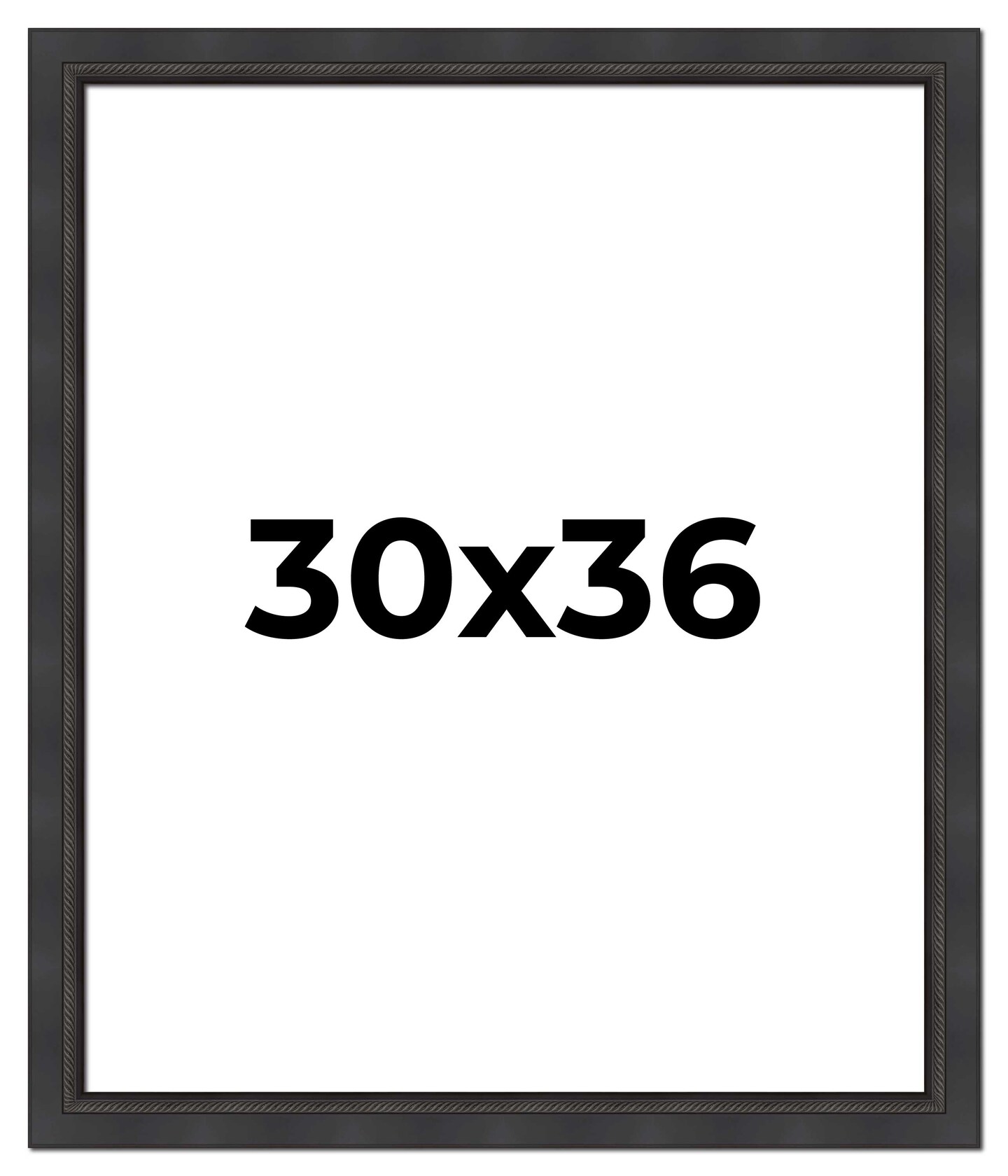 30x36 Traditional Picture Frame with UV-Resistant Acrylic & Acid Free Backing, Available in 3 Finishes - Black, Brown, Gold