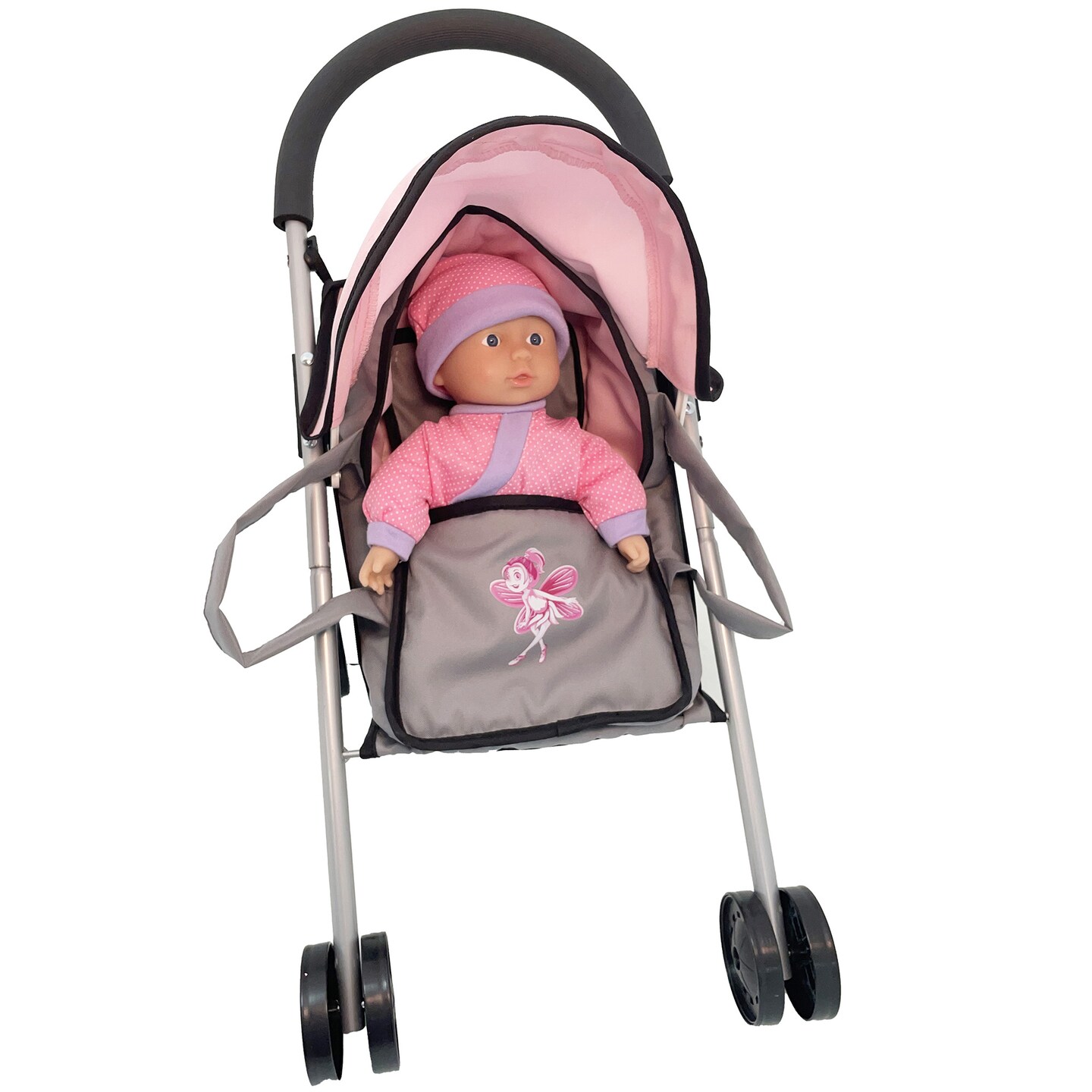 Bambolina: Doll Buggy Set - Includes 11.5&#x22; (29cm) Soft Doll &#x26; Carrier Cot, Kids Pretend Play, Ages 3+