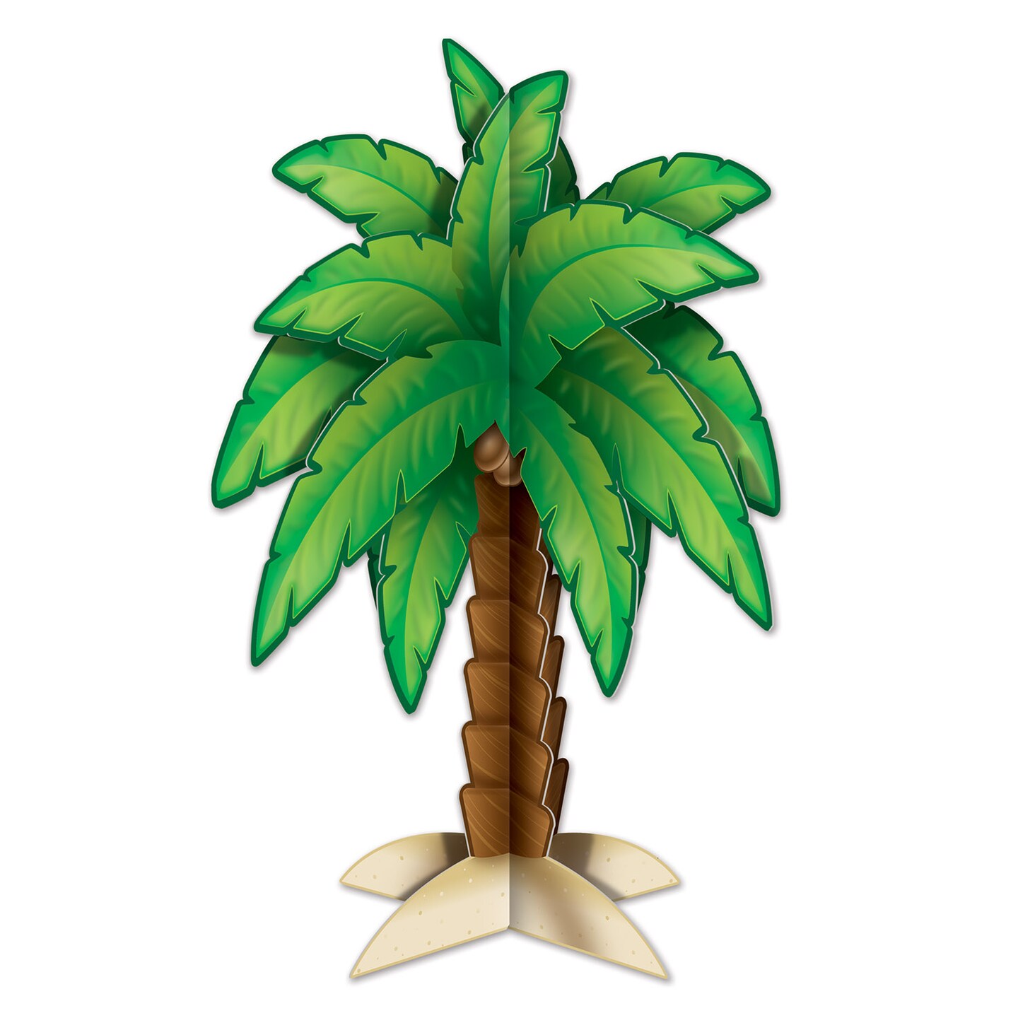 Beistle 11&#xBE;in. 3-D Palm Tree Centerpiece - 12 Pack