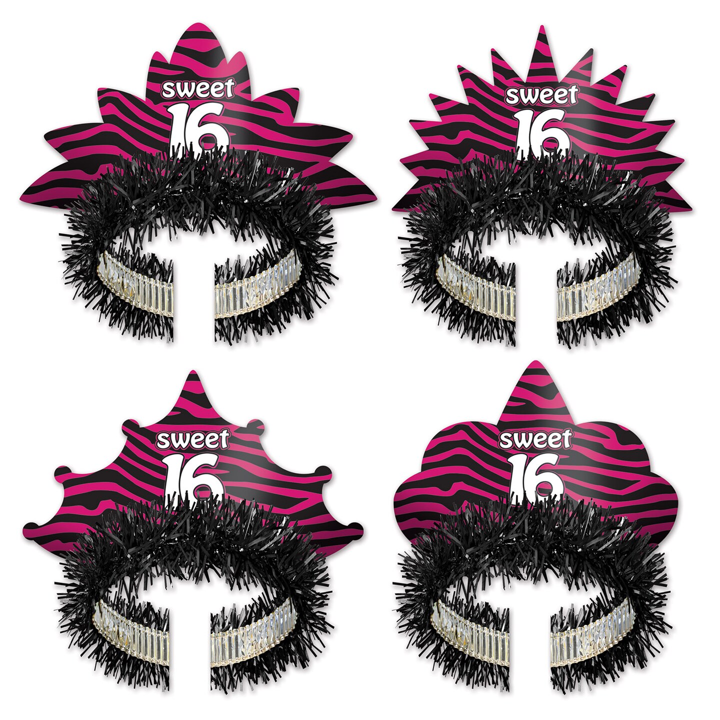 Beistle Sweet 16 Tiaras 12 Pack