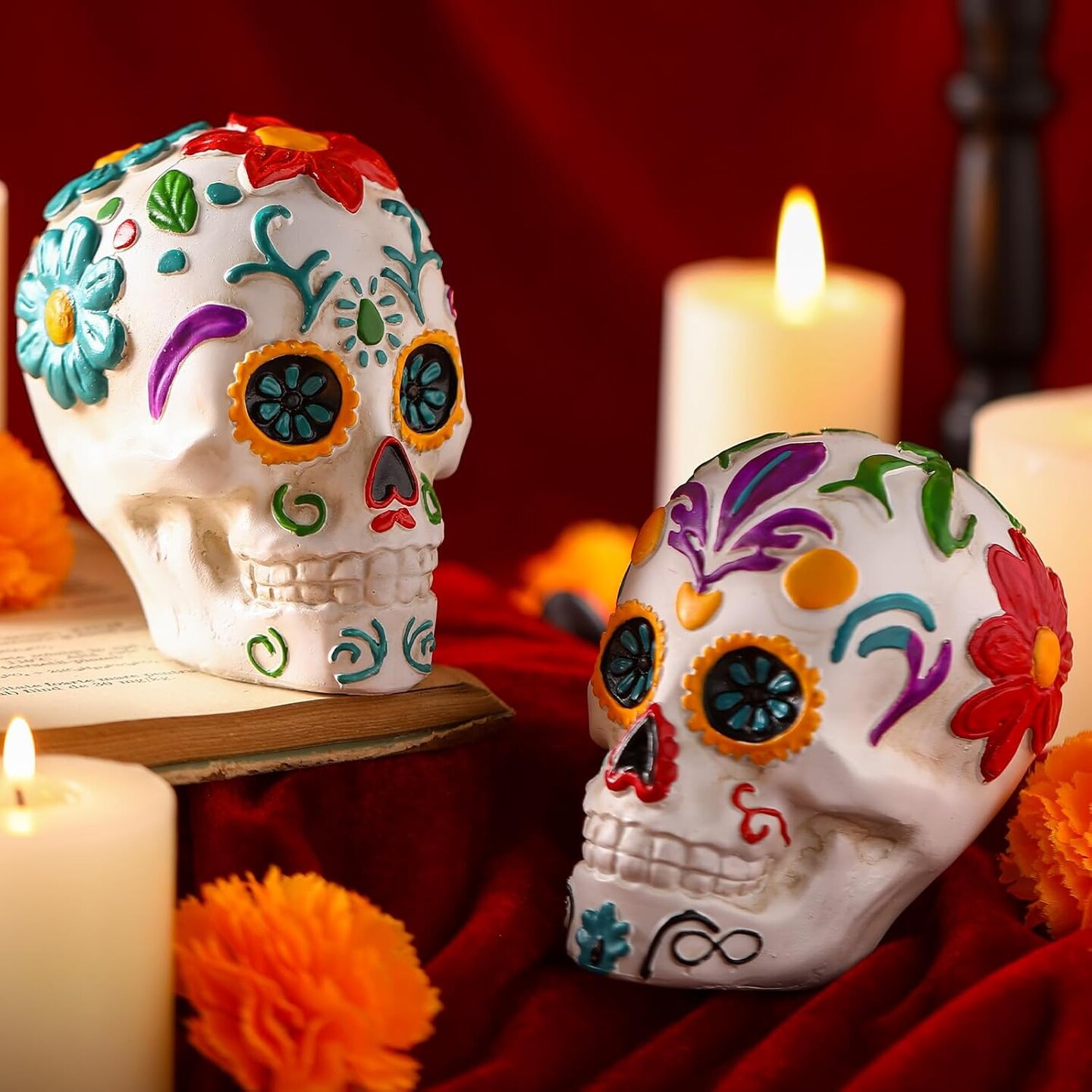 Day of The Dead Skull Sugar Skull Statue