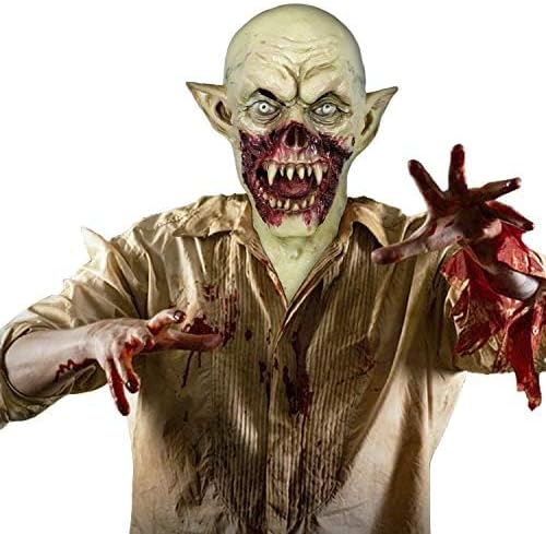 MOLEZU Vampire Mask Zombie Head Mask for Adult, Scary Horror Creepy Demon Monster Mask for Halloween Costume Party