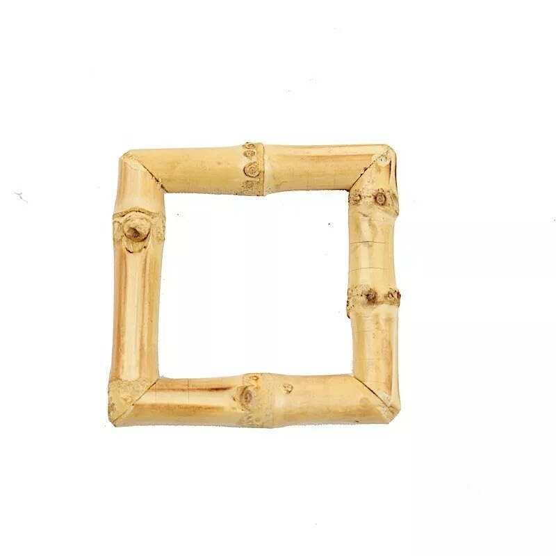 4 Square Natural Bamboo Wood Napkin Rings Wedding Party Events Home Decorations