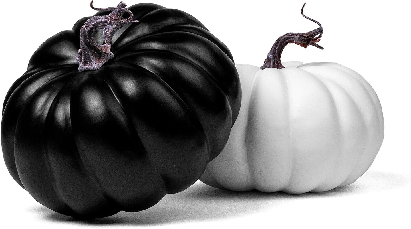 7 inch Artificial White Pumpkin Foam Harvest Decor