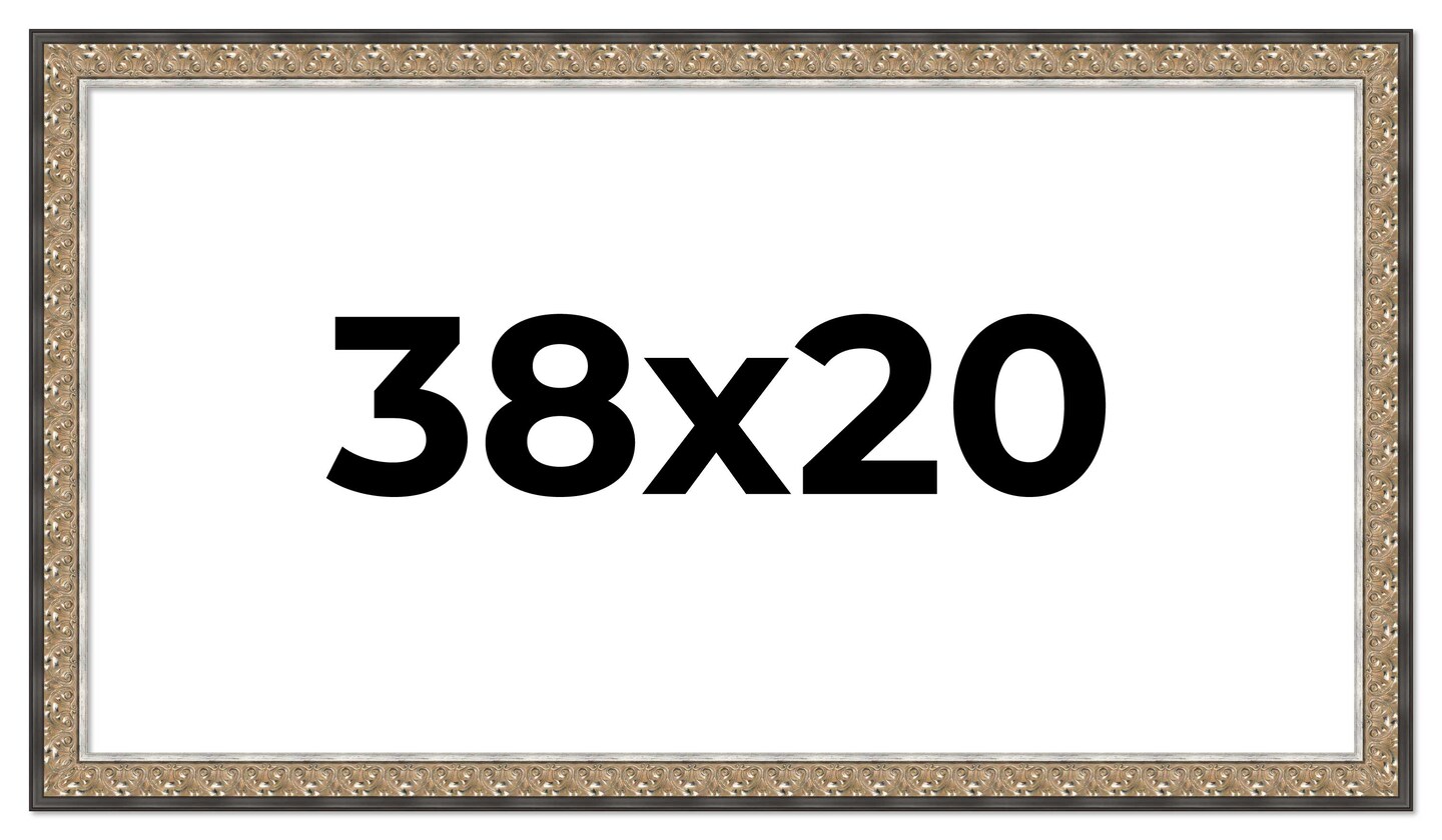 Ornate Silver Picture Frame - UV Acrylic, Backing Board, Hanging Hardware Included