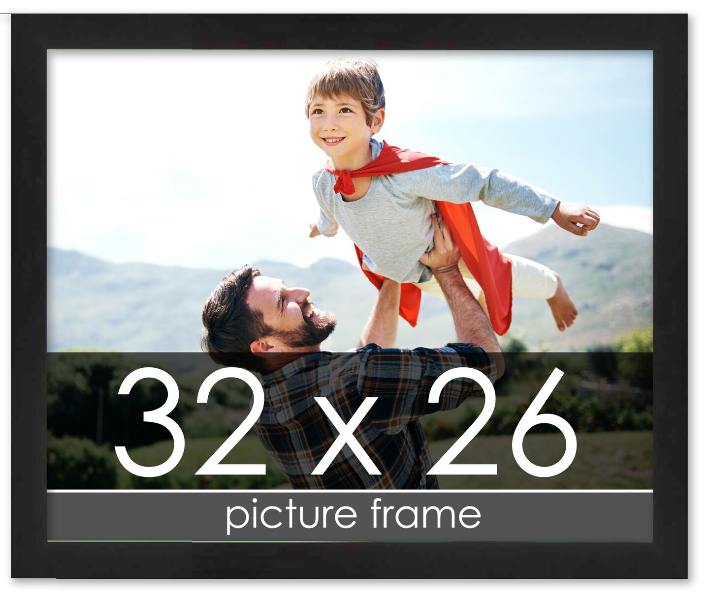 26x32 Decor Picture Frame with UV-Resistant Acrylic & Acid Free Backing, Available in 2 Finishes - Black and Brown