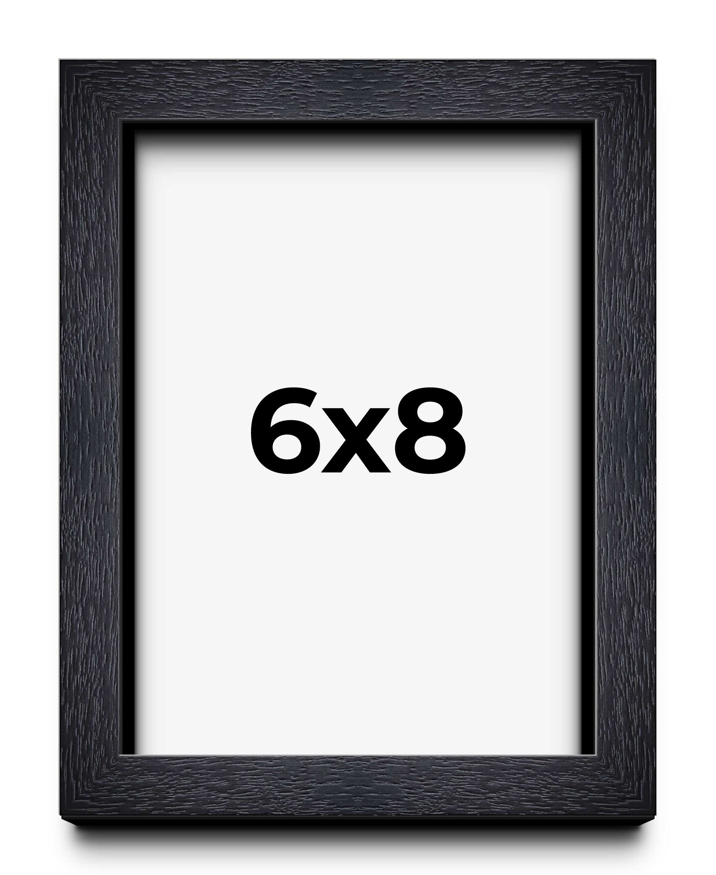 6x8 Shadow Box 1" Depth Picture Frame with UV-Resistant Acrylic & Acid Free Backing, Available in 3 Finishes - Black, Grey, White