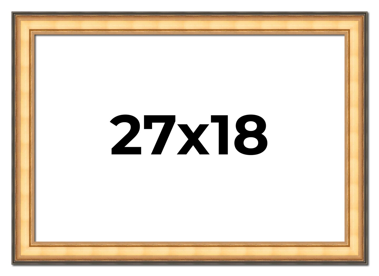 Traditional Gold Picture Frame - UV Acrylic, Backing Board, Hanging Hardware Included