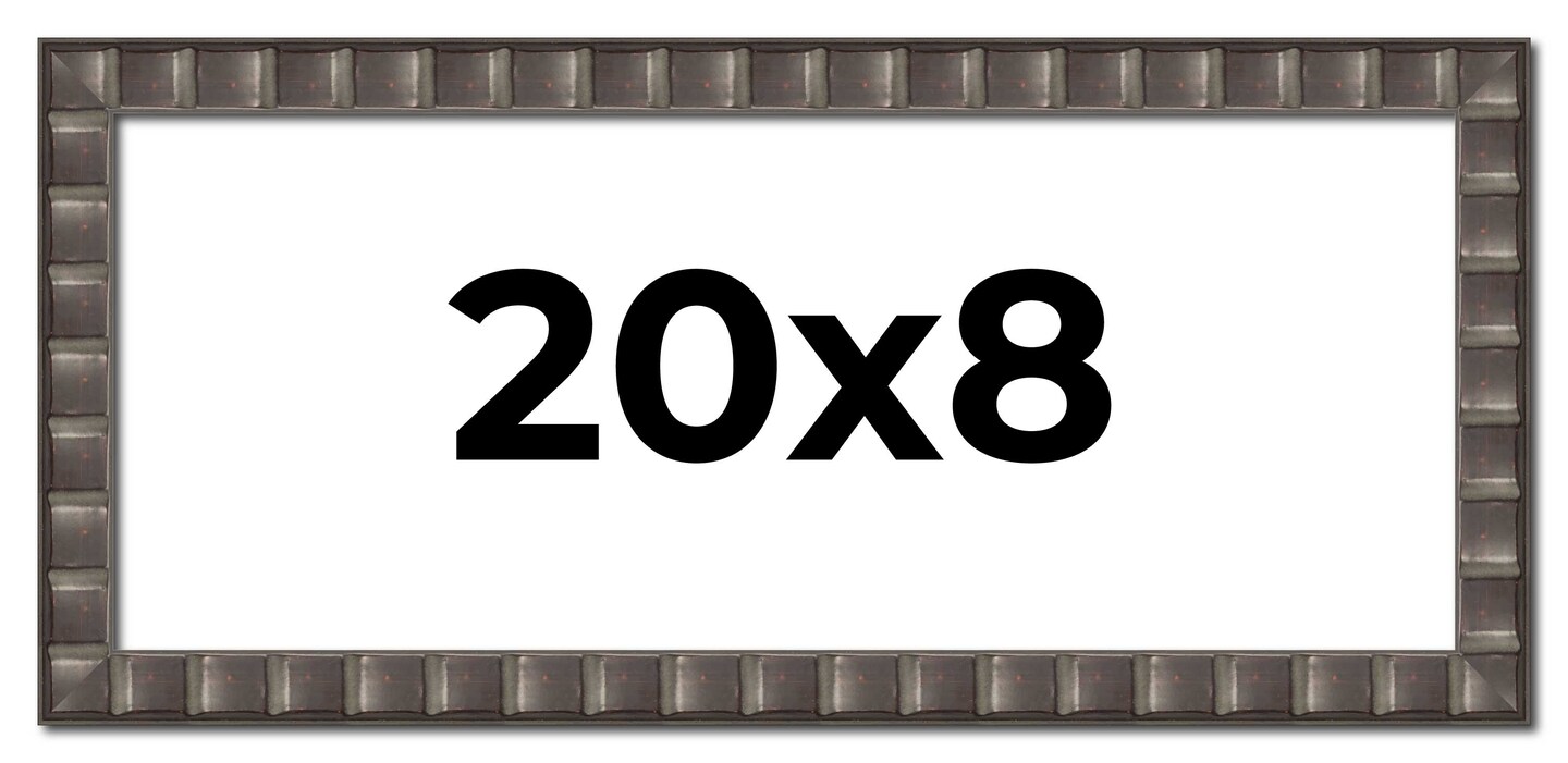 Panoramic Deco Black Picture Frame - UV Acrylic, Foam Board Backing, Hanging Hardware