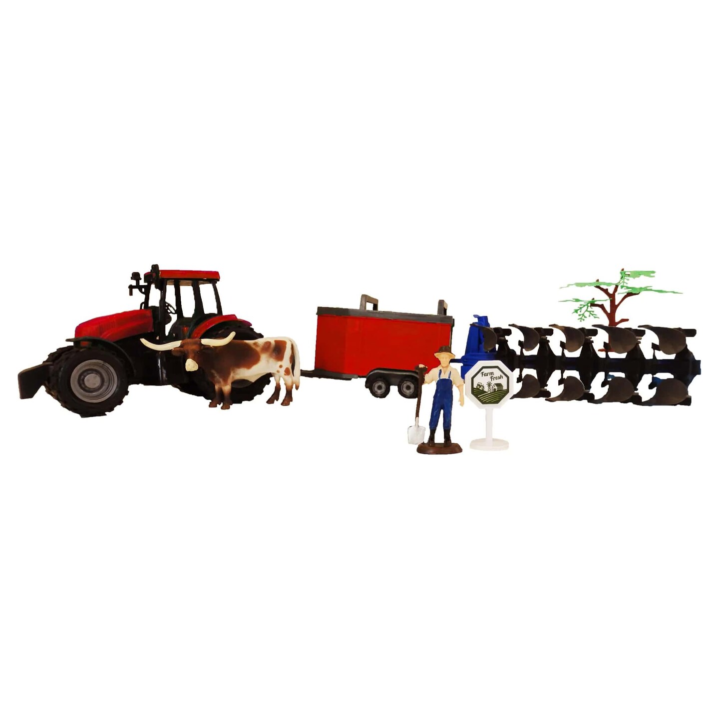 Playtek Toys Playtek - Red Farm Tractor Set