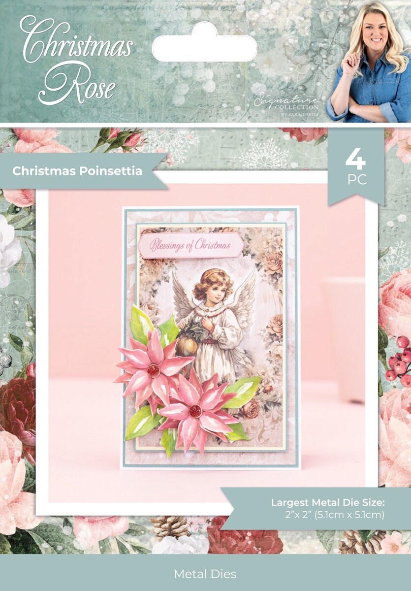 Sara Signature Metal Dies -Christmas Poinsettia, Christmas Rose