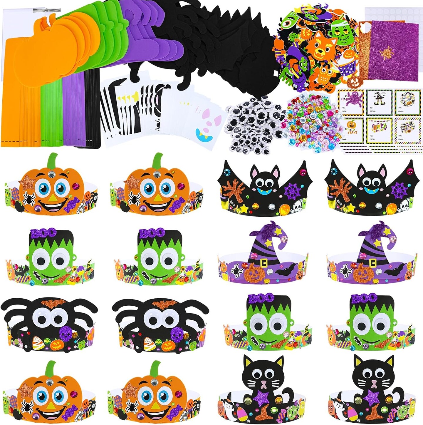 24 Sets Halloween Headbands Craft Kits