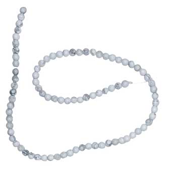 4mm Howlite Beads | 1 Strand, 3 Strand, 5 Strand Options | Natural A-Grade Polished Gemstones | Delivery on Us | Extra Gift Included