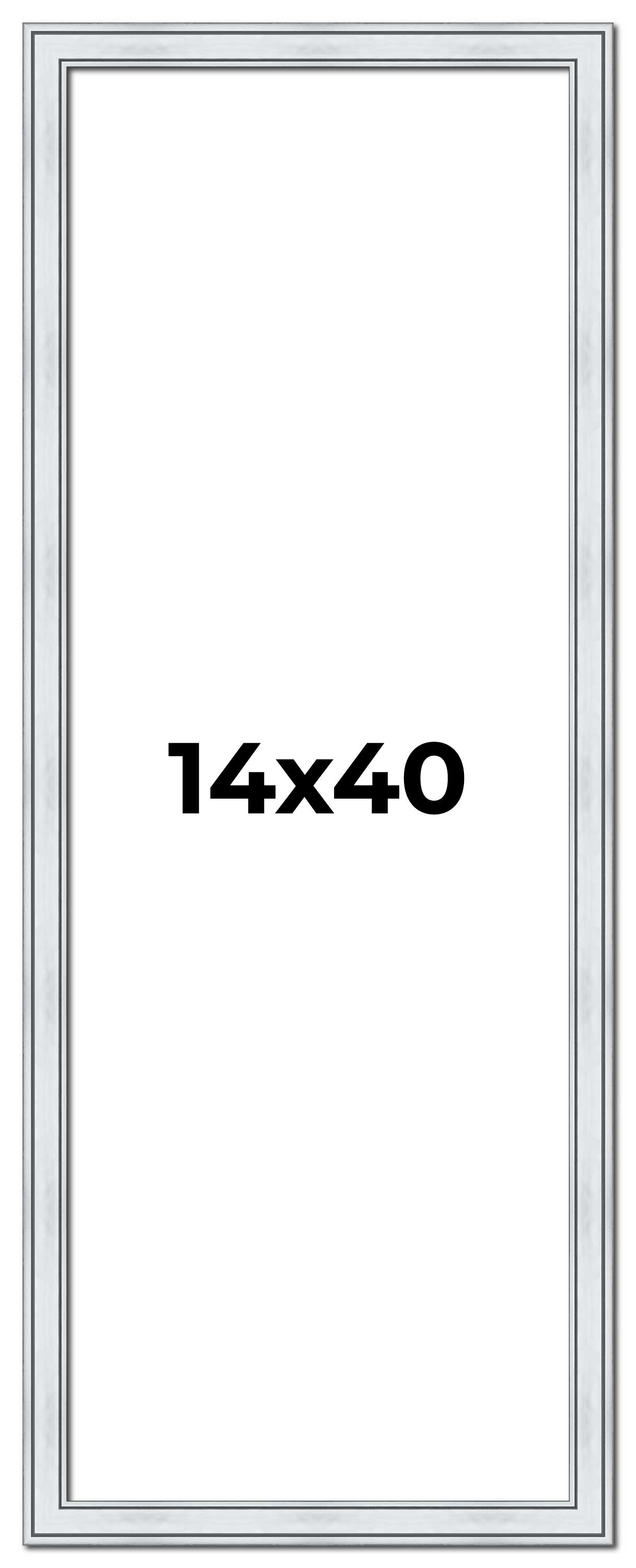 Panoramic Classic Silver Picture Frame - UV Acrylic, Foam Board Backing, Hanging Hardware