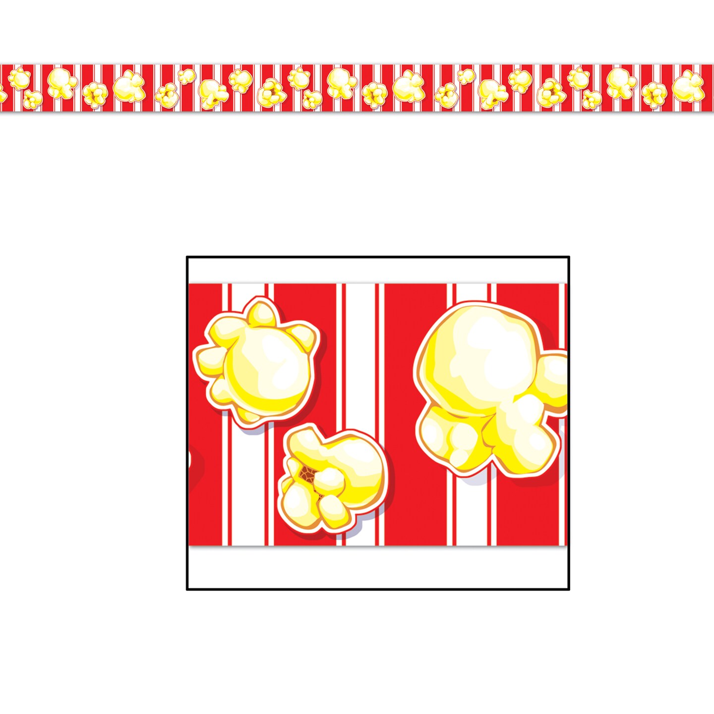 Beistle 3in. x 20Feet Popcorn Party Tape - 12 Pack