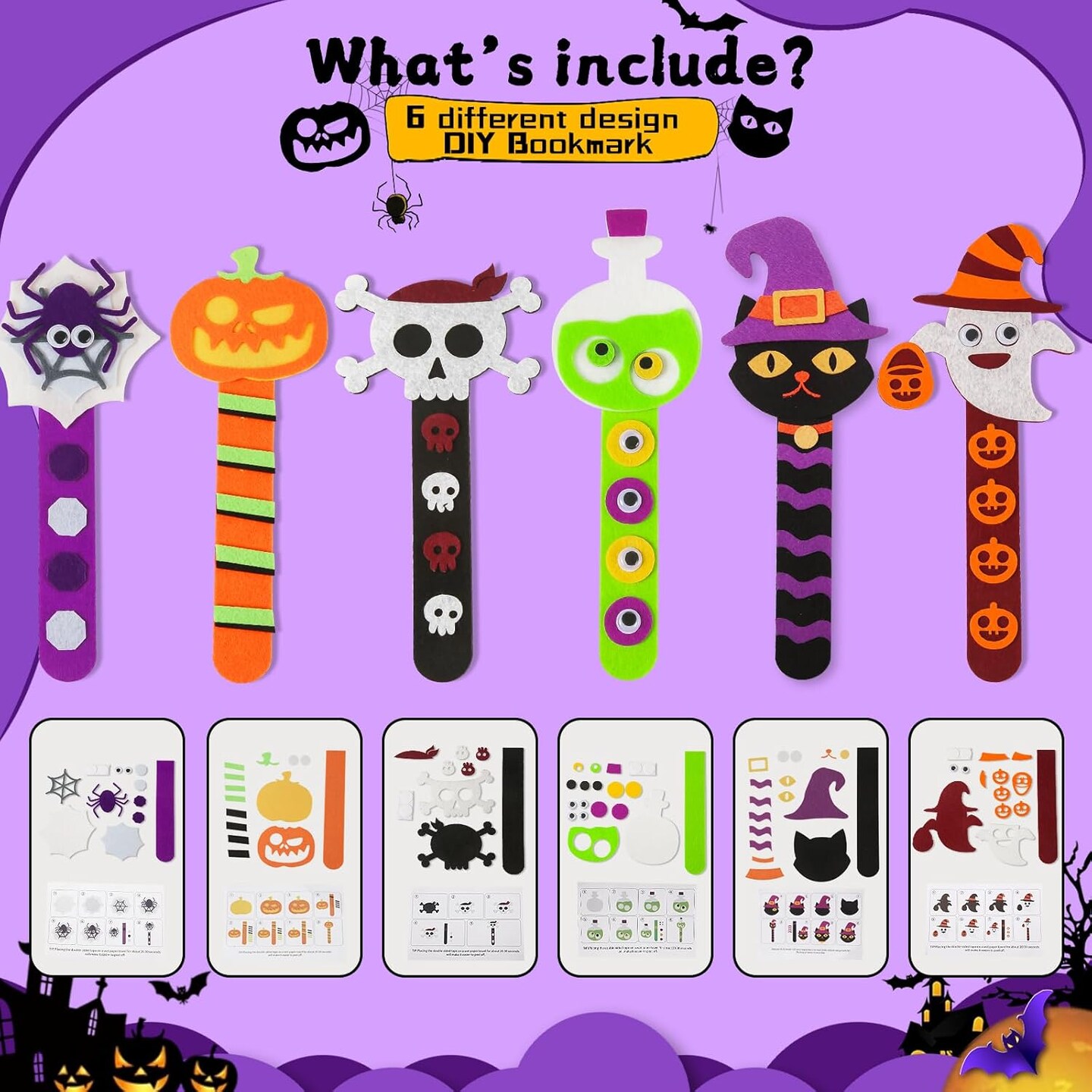 24Pack Halloween Bookmark DIY Craft