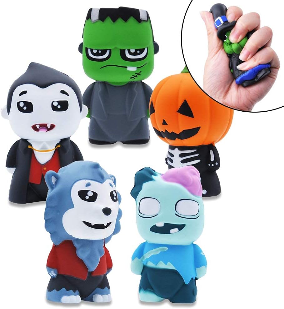 Halloween Squishy Toys Coloring Craft Kit with 6 Different Characters